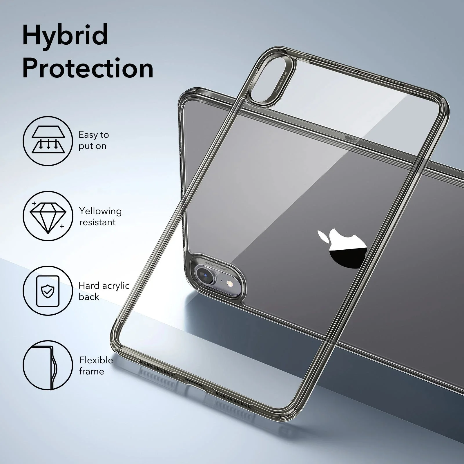 iPad mini 7/mini 6 Classic Hybrid Case - Clear Black - Image 5