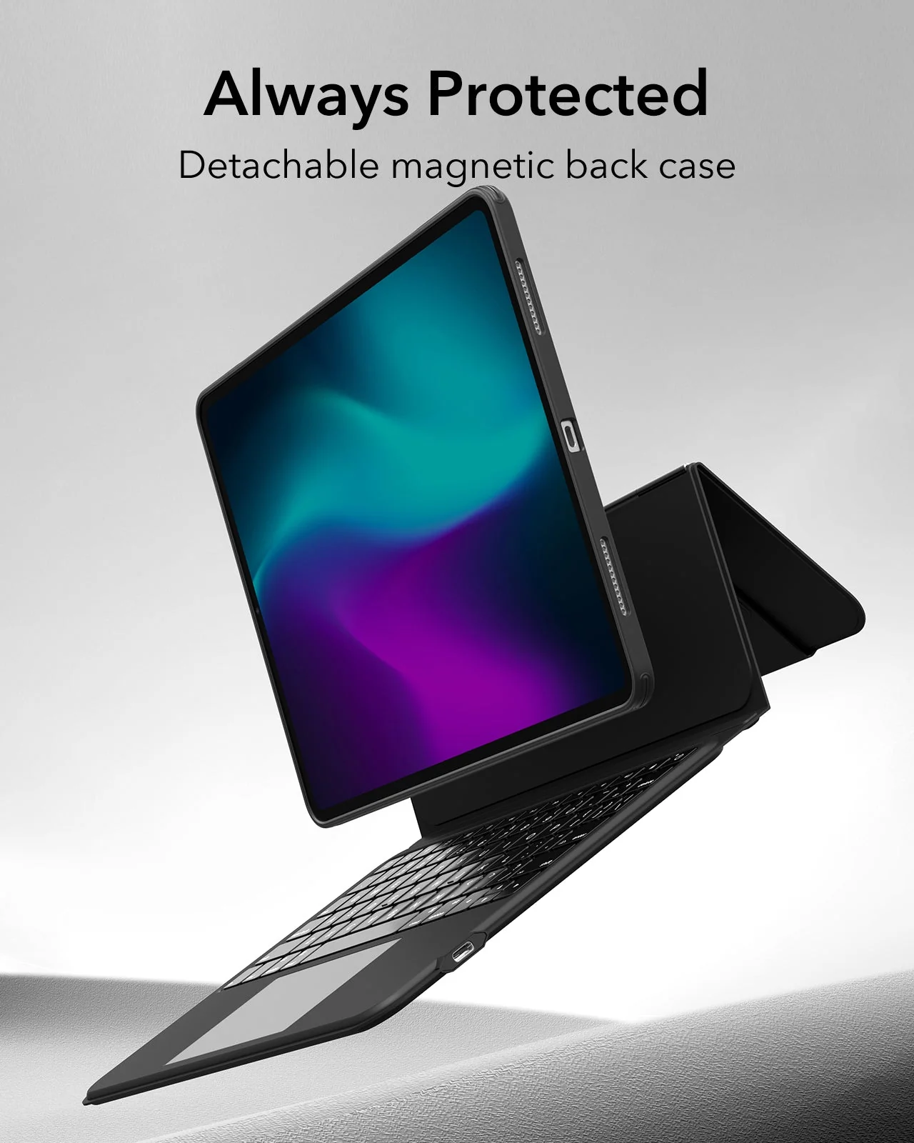 iPad Pro 11” (2024) Ascend Keyboard Case - UK Layout-Black - Image 6