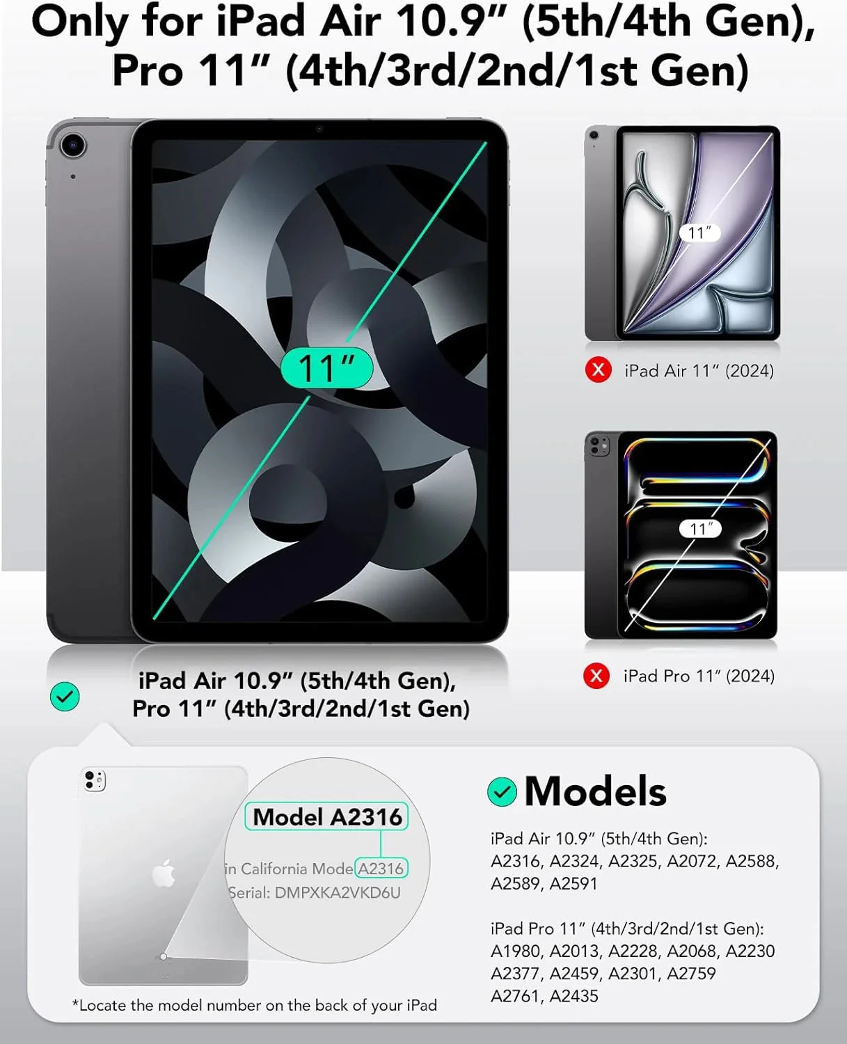 iPad Pro 11″ (4th/3rd/2nd/1st Gen) and Air 10.9″ (5th/4th Gen) Paper-Feel Magnetic Screen Protector - 1 Pack - Image 2