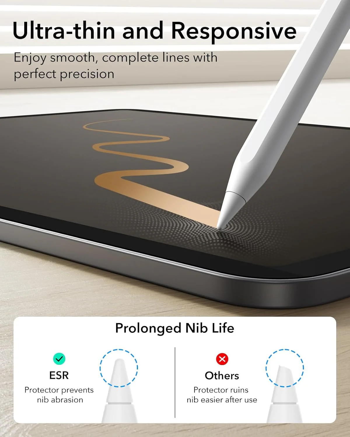 iPad Pro 11″ (4th/3rd/2nd/1st Gen) and Air 10.9″ (5th/4th Gen) Paper-Feel Magnetic Screen Protector - 1 Pack - Image 9
