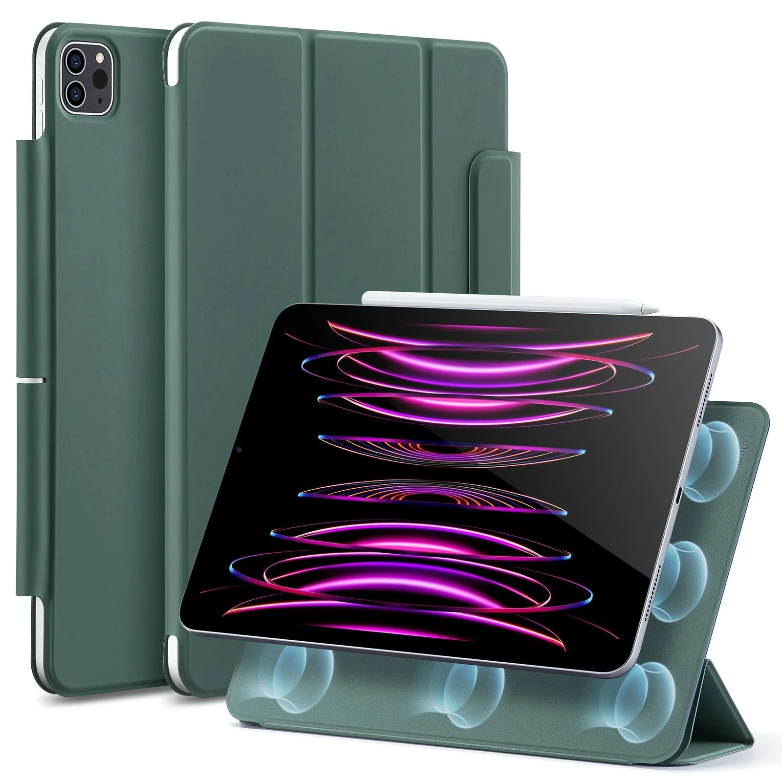 iPad Pro 12.9" (2022/2021/2020) Rebound Magnetic Case - Forest Green