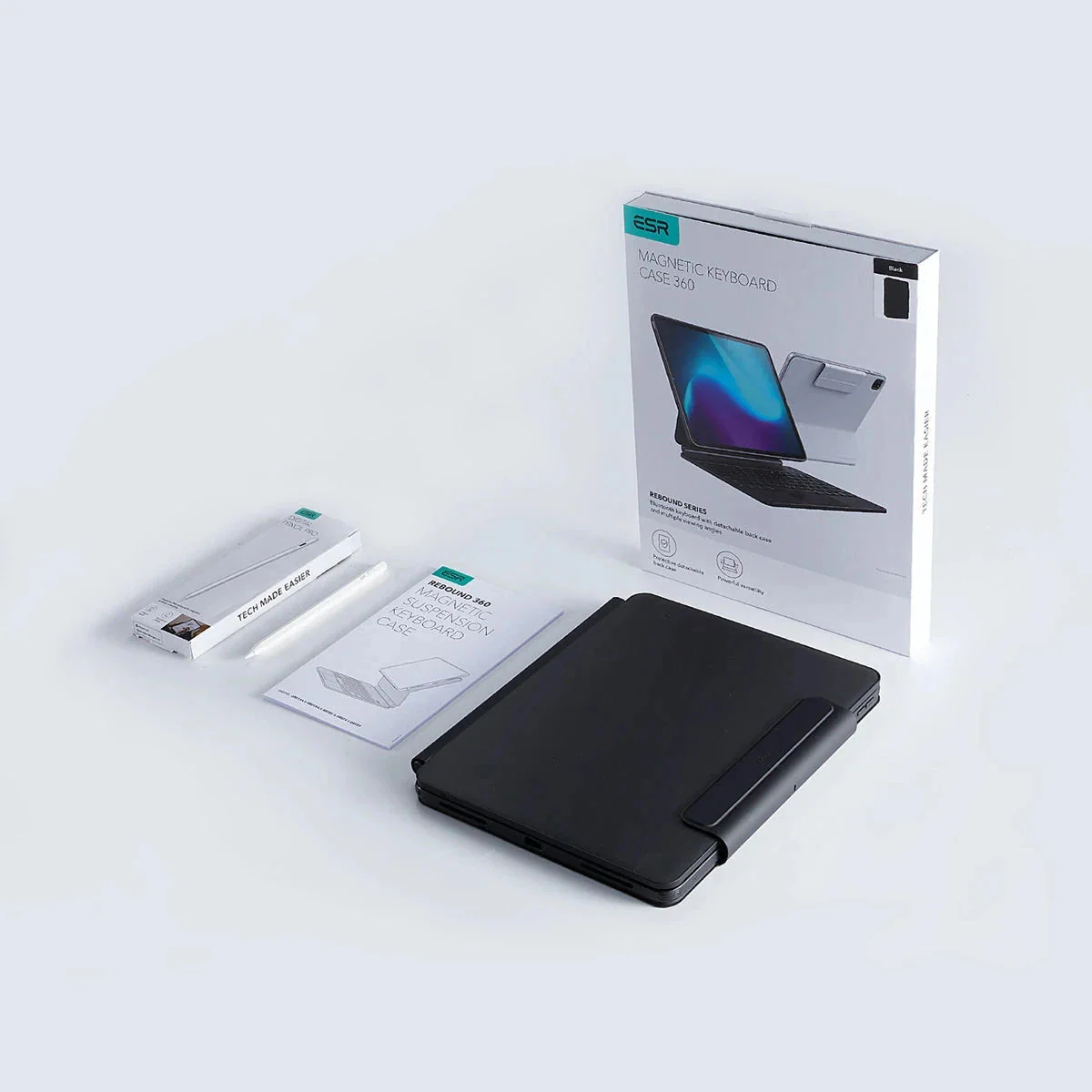 iPad Pro 13ʺ (2024) Rebound Magnetic Keyboard Case 360 Pencil Bundle - UK Layout-Black - Image 3