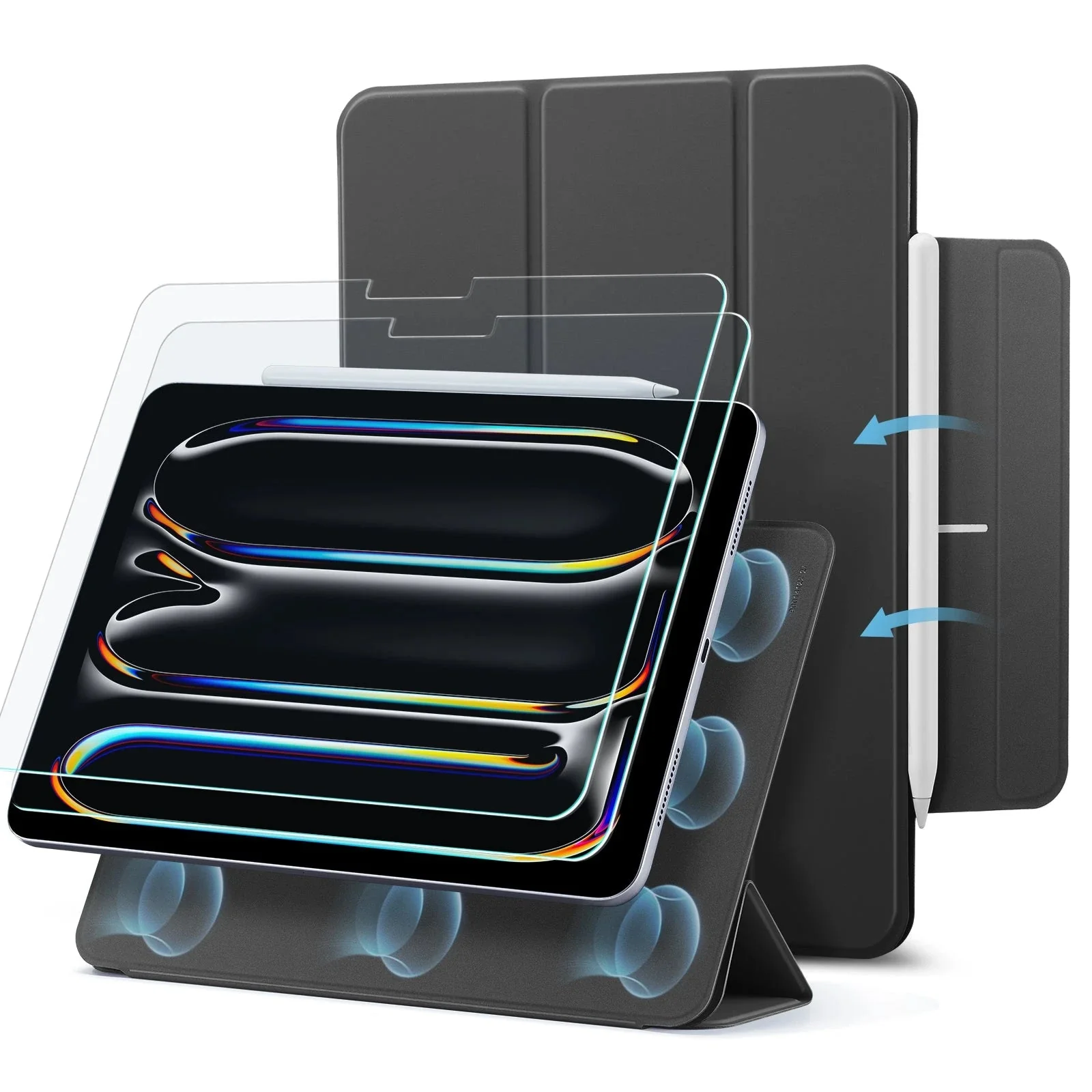iPad Pro 13" (2024) Rebound Magnetic Protection Bundle - Black