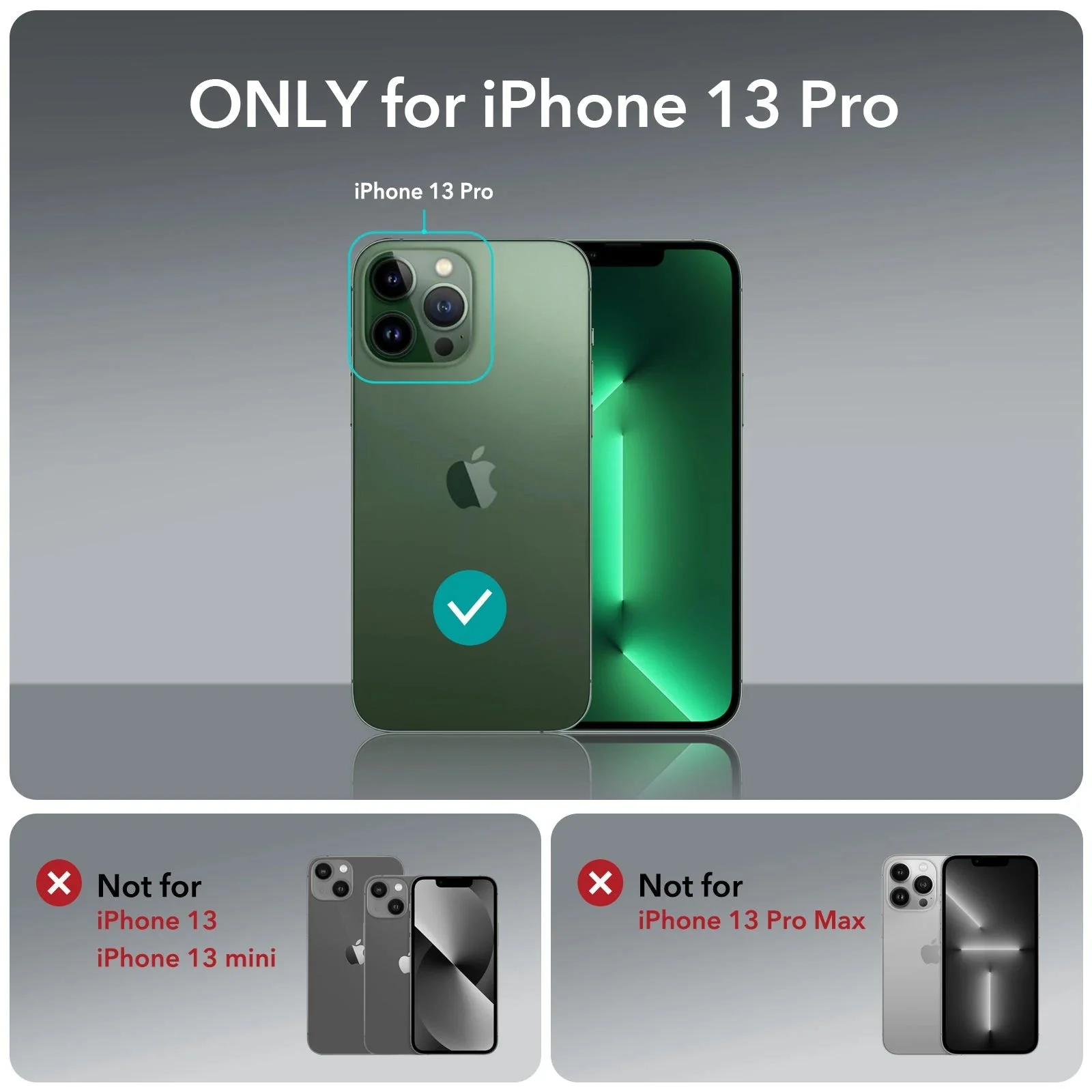 iPhone 13 Pro Classic Hybrid Case (HaloLock) - Clear Green - Image 2