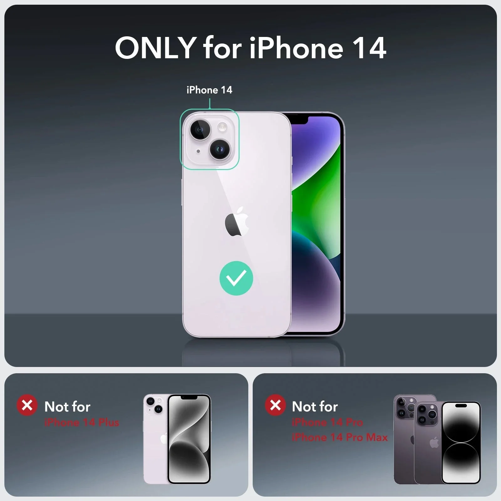 iPhone 14 Armor Tough Case (HaloLock) - Clear Red - Image 2