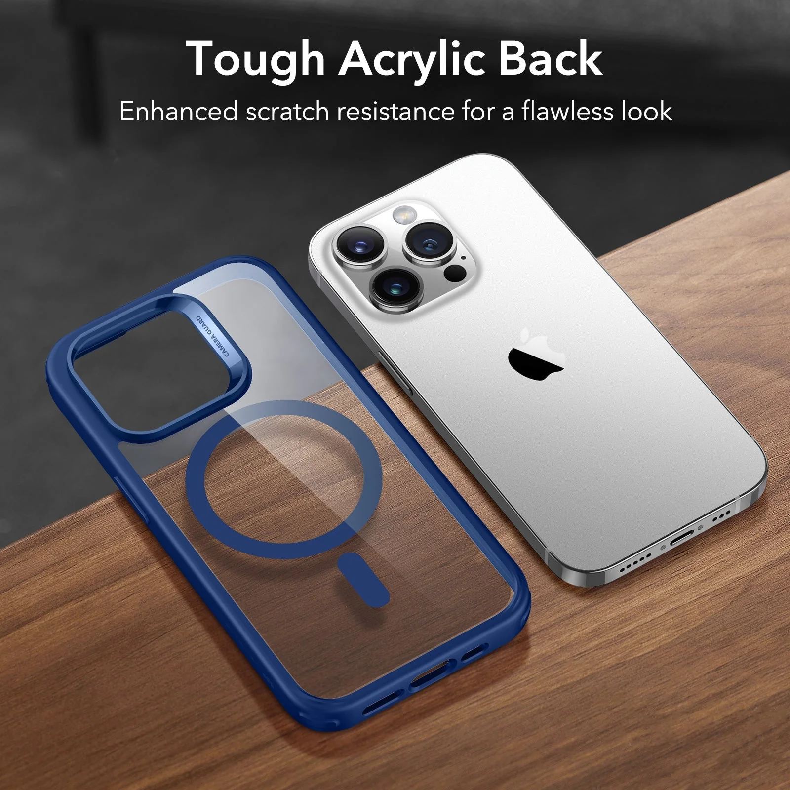 iPhone 14 Pro Classic Hybrid Case (HaloLock) - Clear Blue - Image 7
