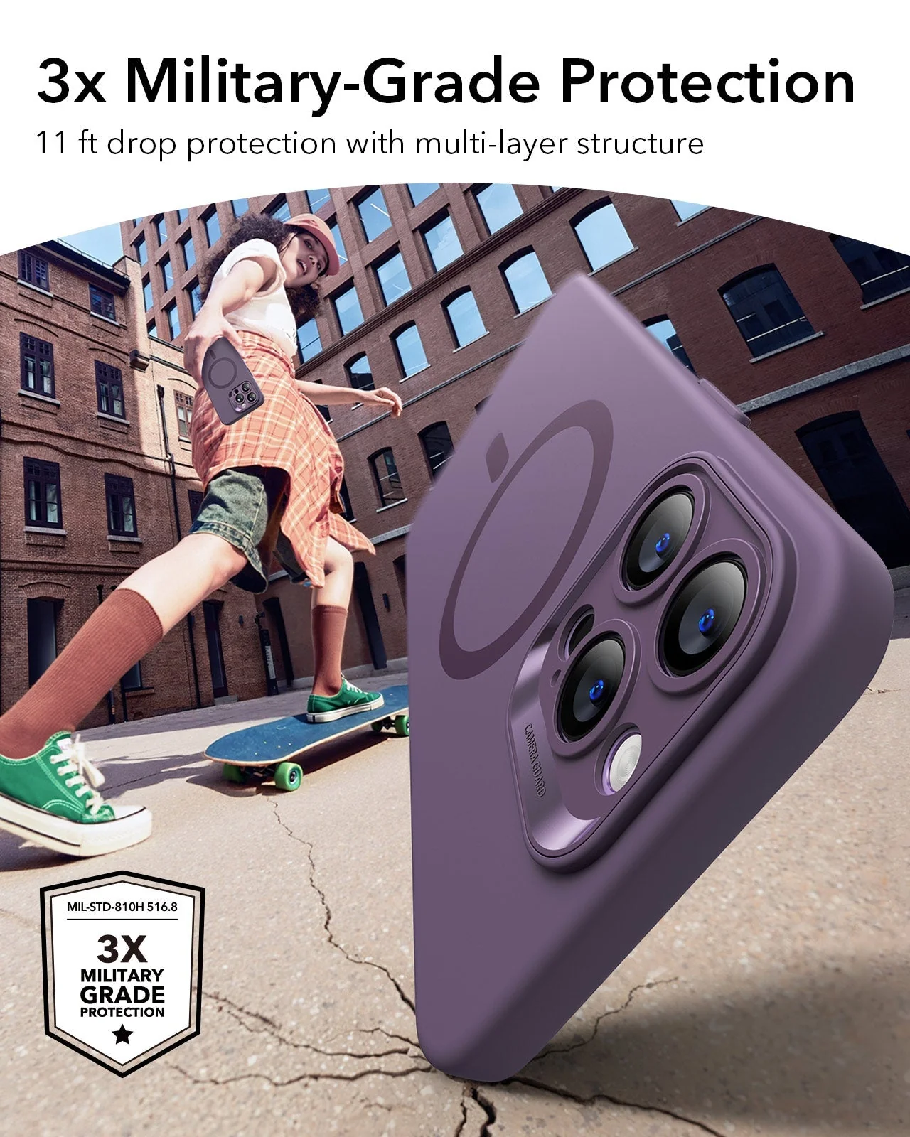iPhone 14 Pro Cloud Soft Case (HaloLock) - Purple - Image 3