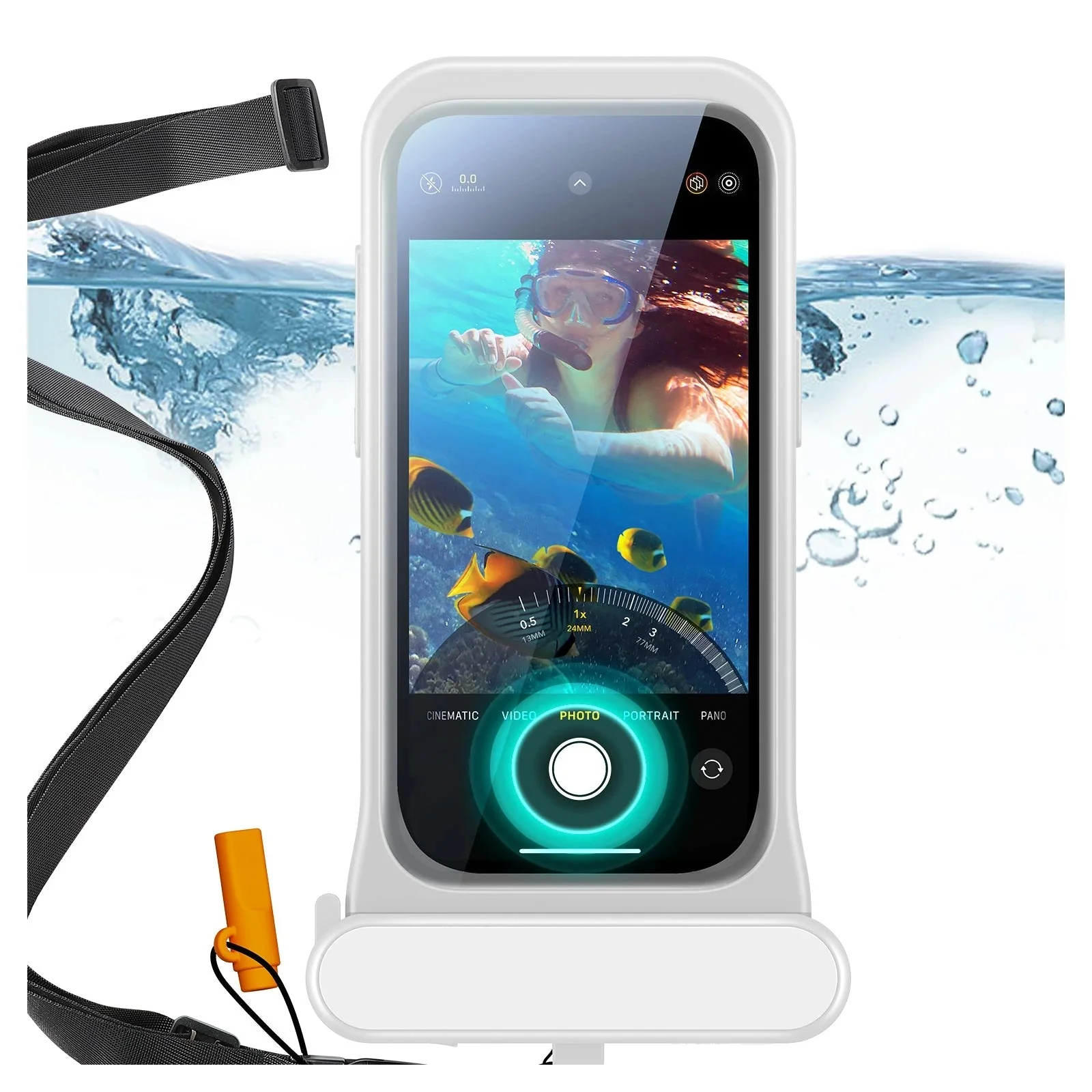 iPhone 15/14/13 Waterproof Phone Pouch Pro - White - 1 Pack
