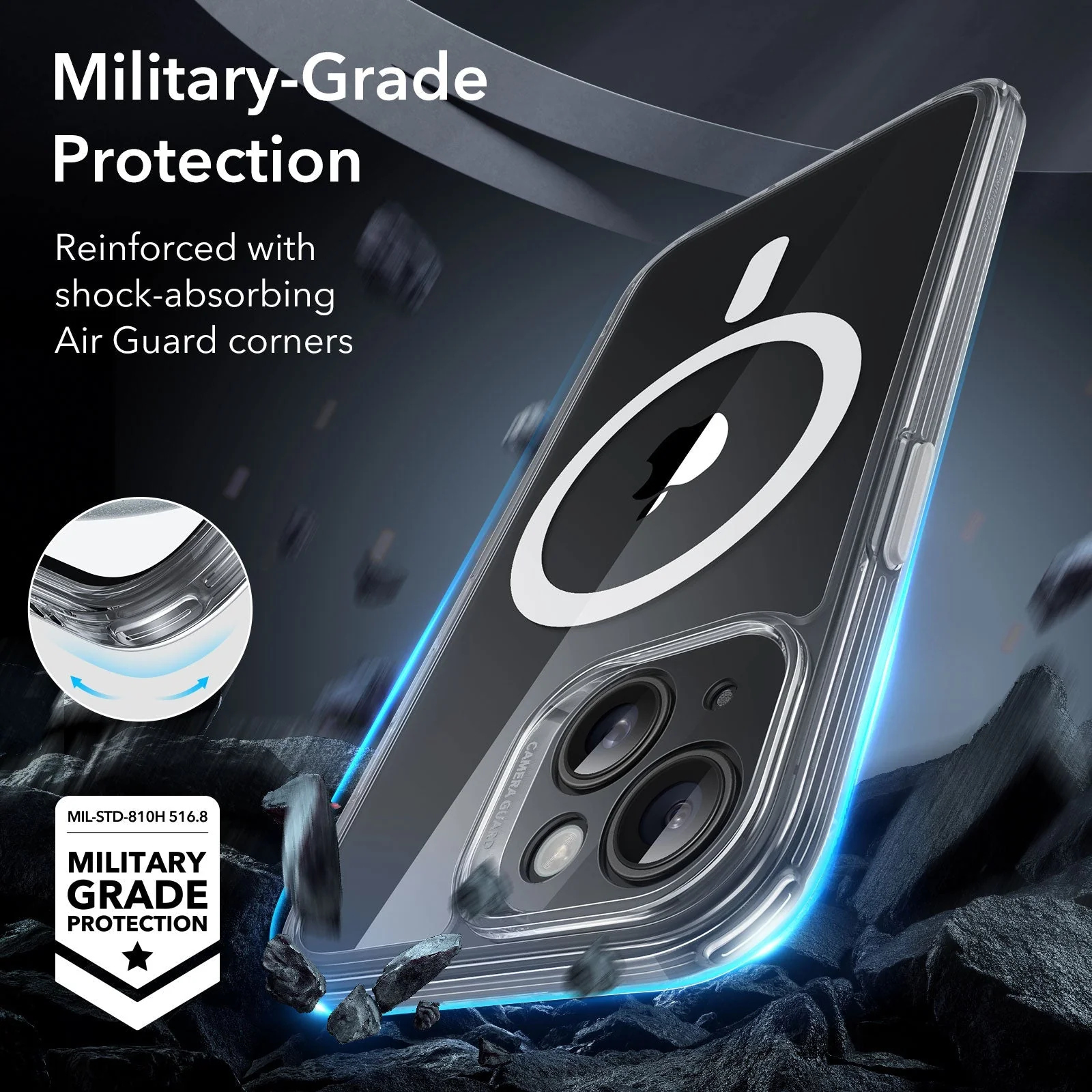 iPhone 15 Classic Pro Case (HaloLock) Set - Clear - Image 4