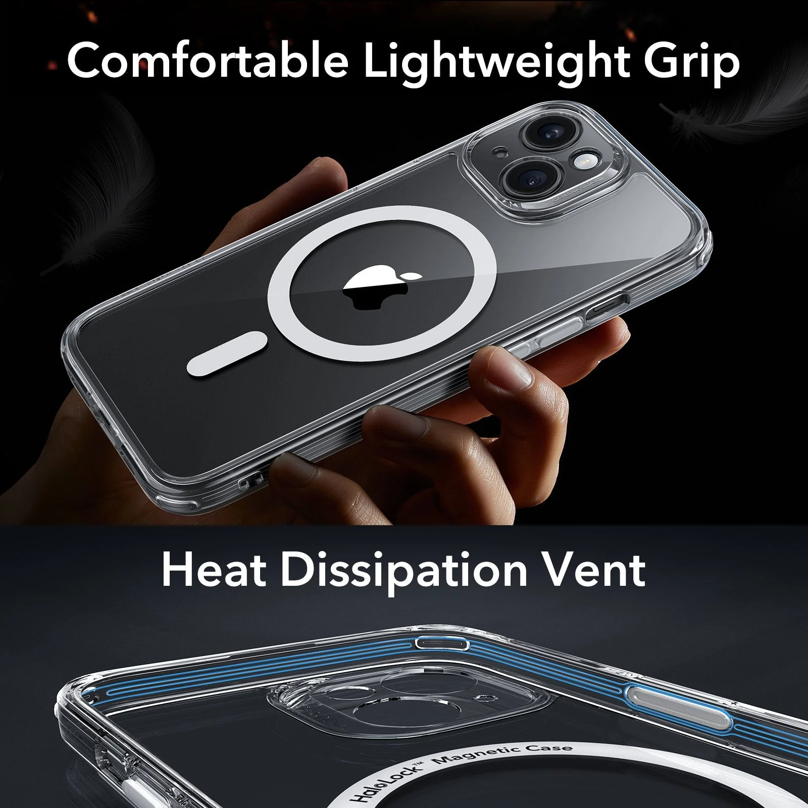 iPhone 15 Classic Pro Case (HaloLock) Set - Clear - Image 7