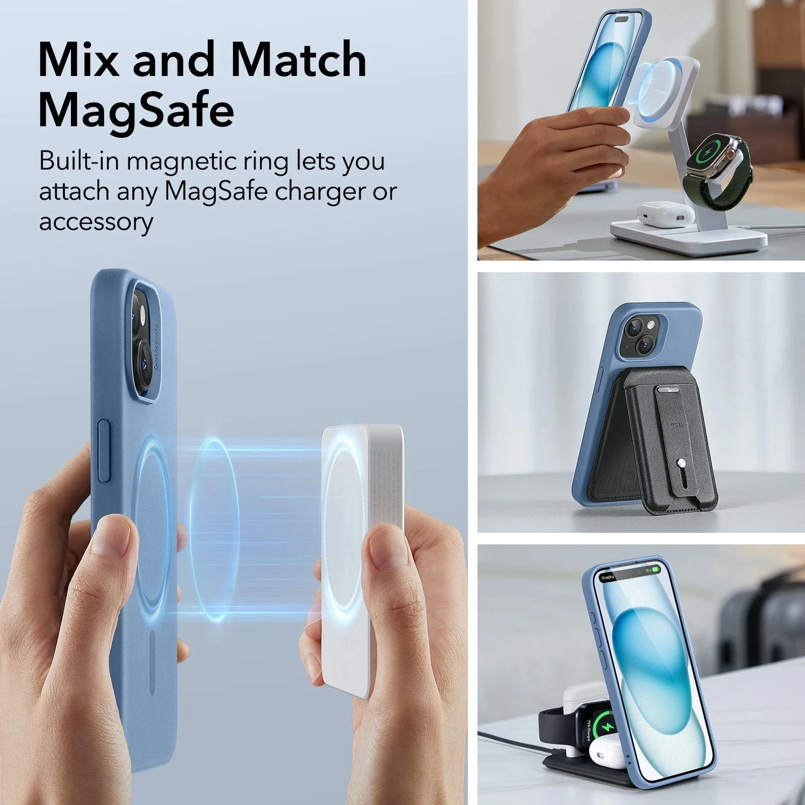 iPhone 15 Cloud Soft Case (HaloLock) - Light Blue - Image 7