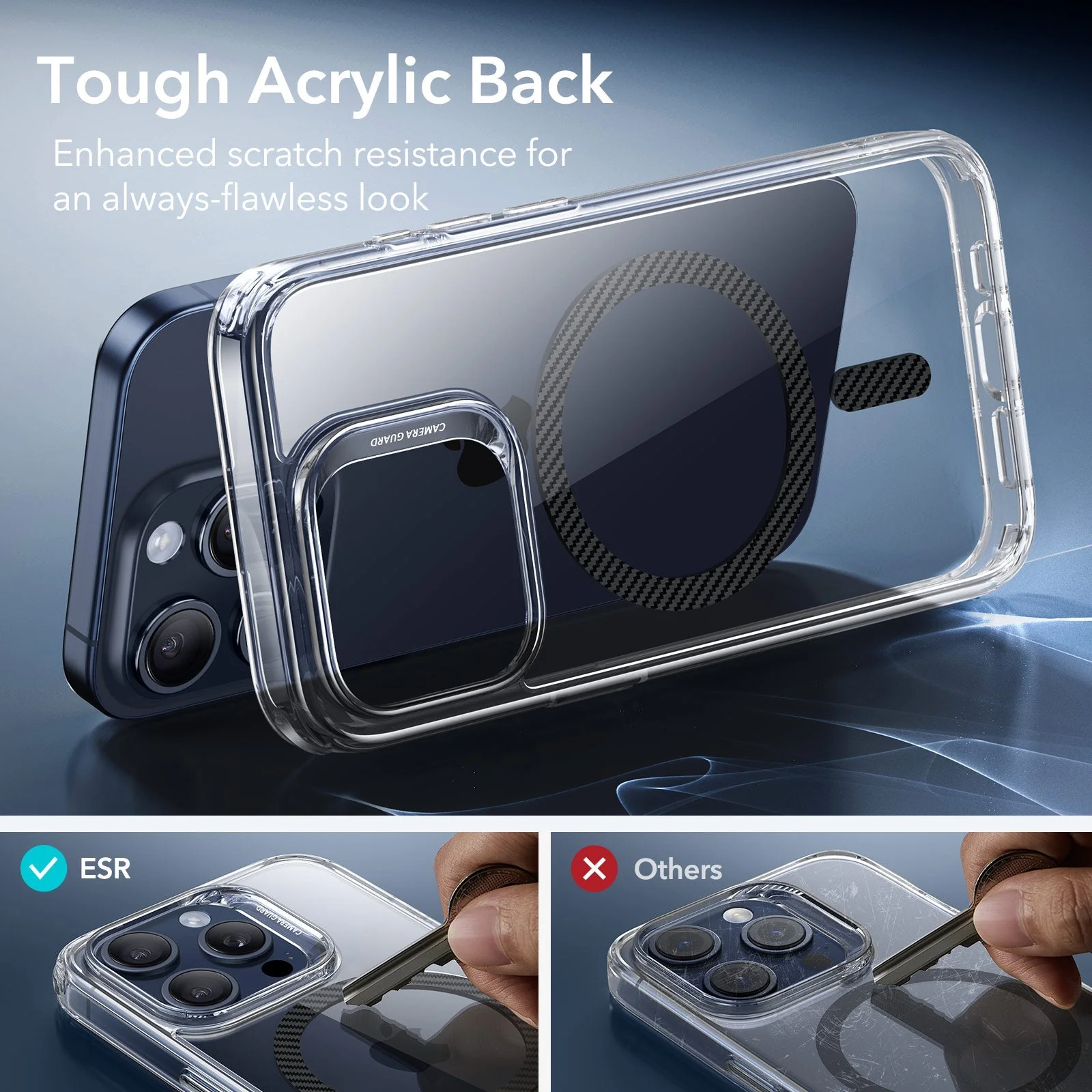 iPhone 15 Pro Classic Hybrid Case (HaloLock) - Carbon Fiber - Image 8