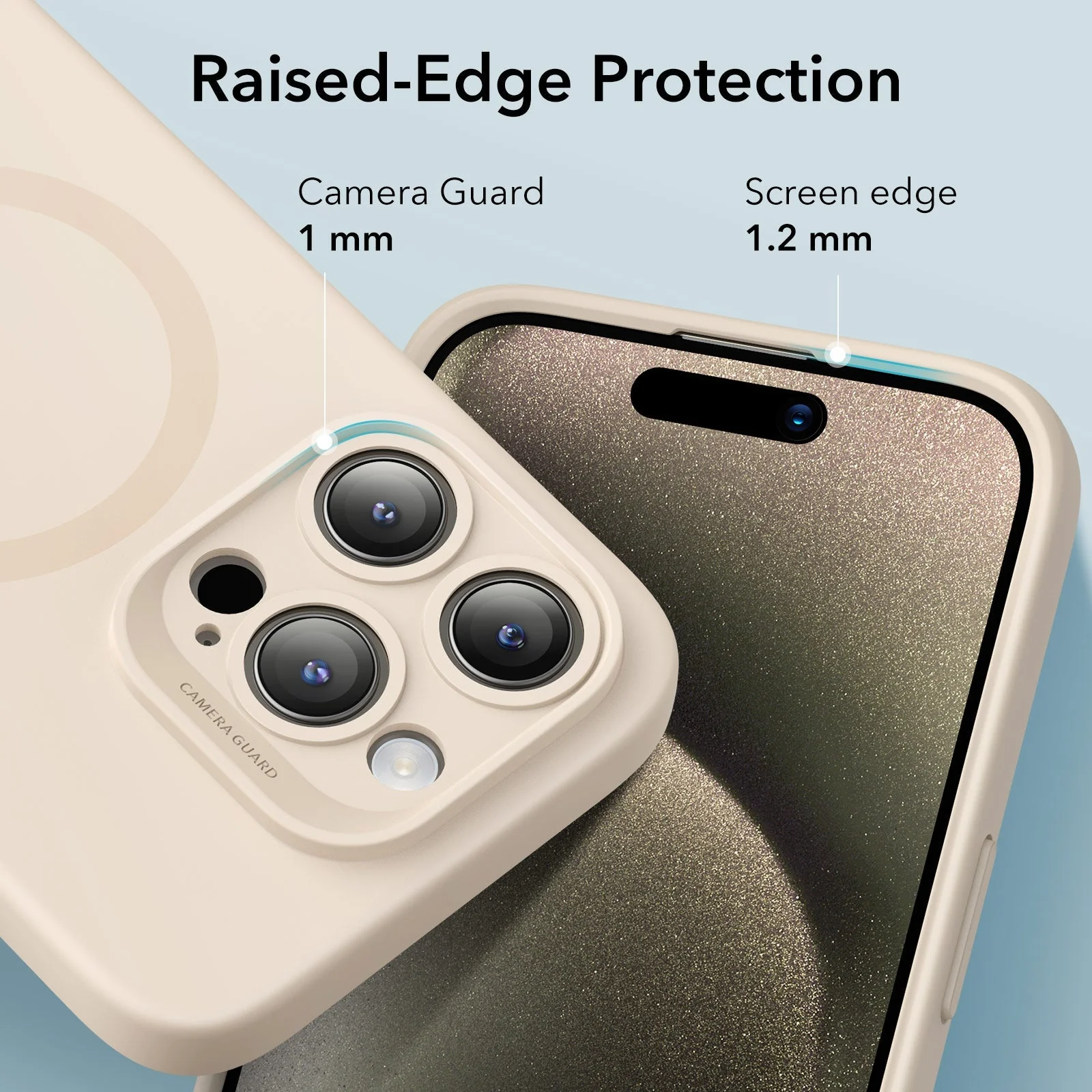 iPhone 15 Pro Cloud Soft Case (HaloLock) - Light Tan - Image 6