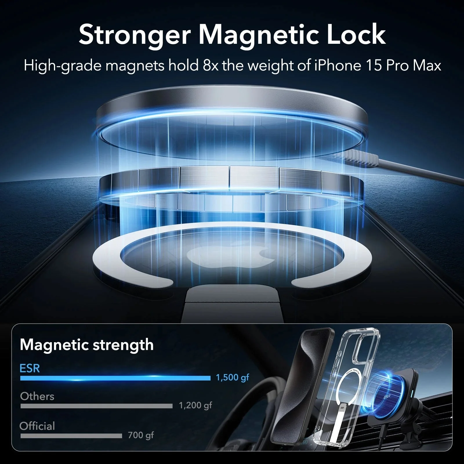 iPhone 15 Pro Max Boost Flickstand Case (HaloLock) - Clear - Image 3