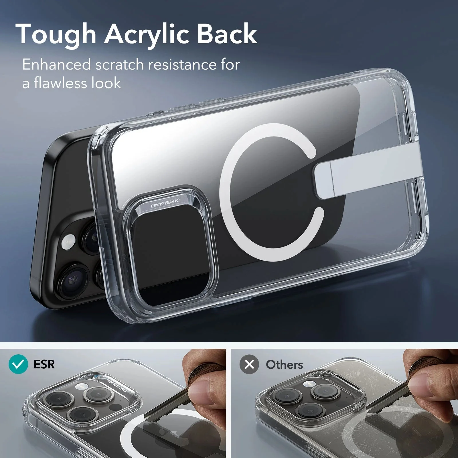 iPhone 15 Pro Max Boost Flickstand Case (HaloLock) - Clear - Image 7