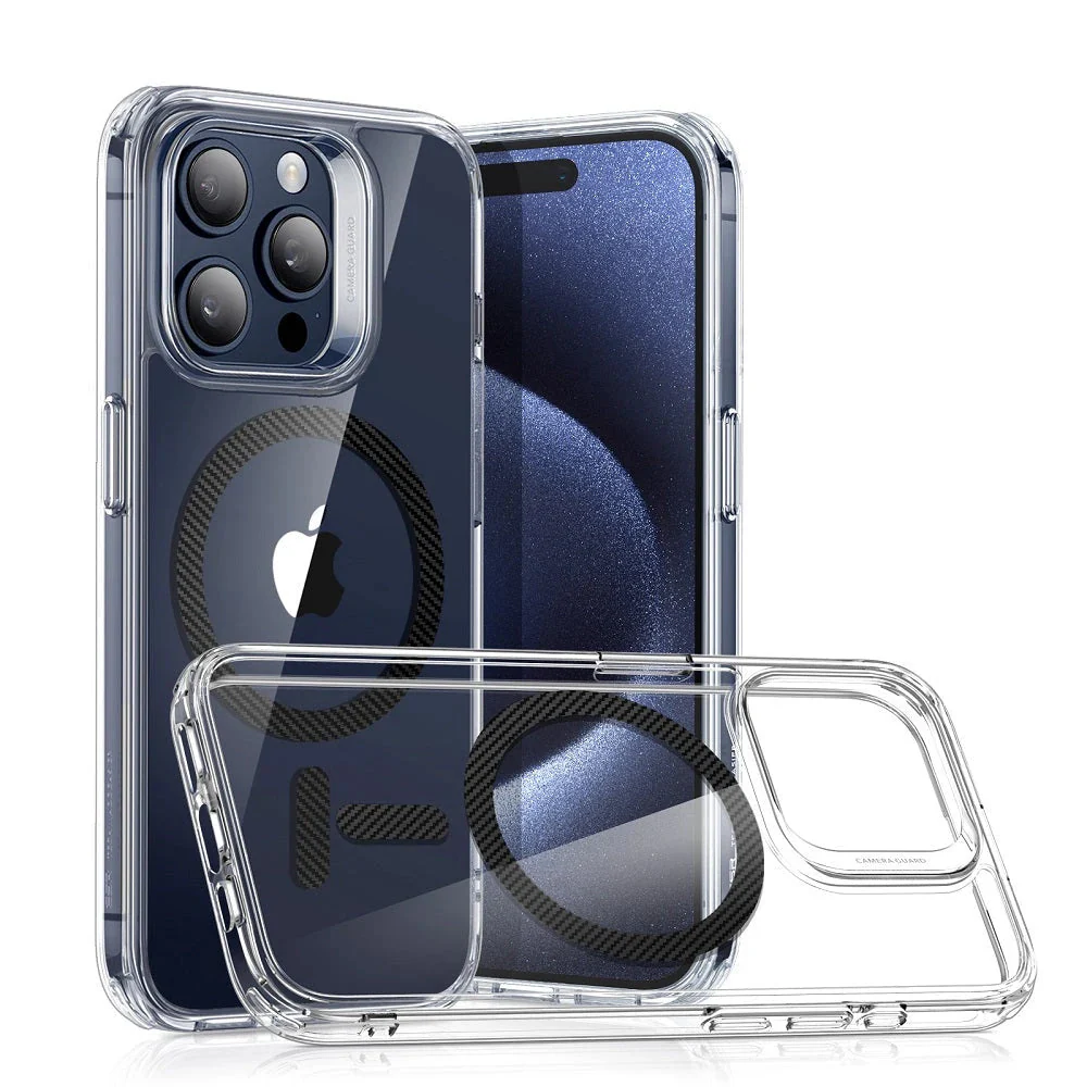 iPhone 15 Pro Max Classic Hybrid Case (HaloLock) - Carbon Fiber