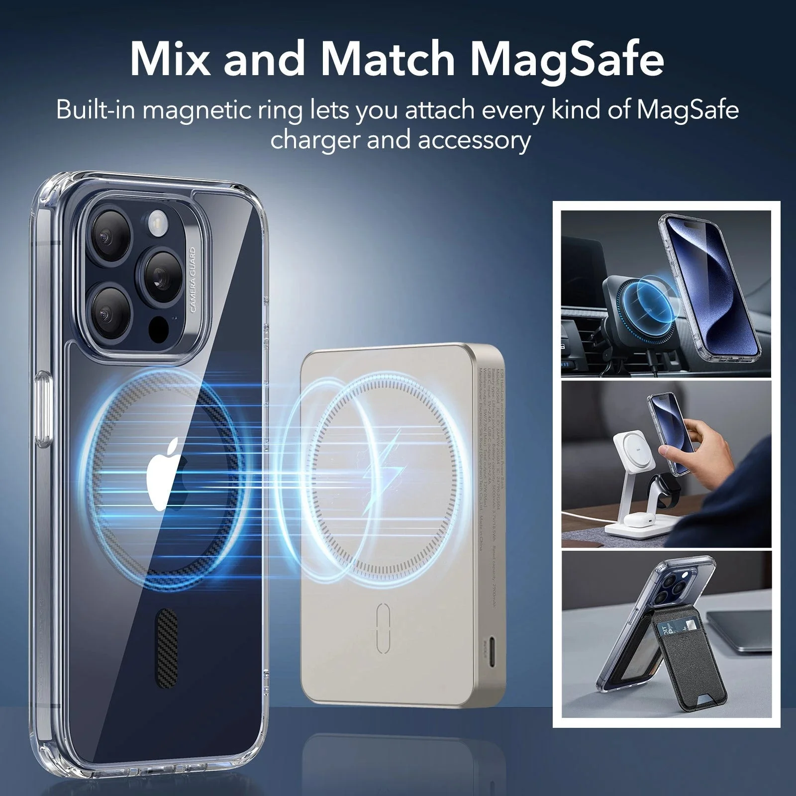 iPhone 15 Pro Max Classic Hybrid Case (HaloLock) - Carbon Fiber - Image 5