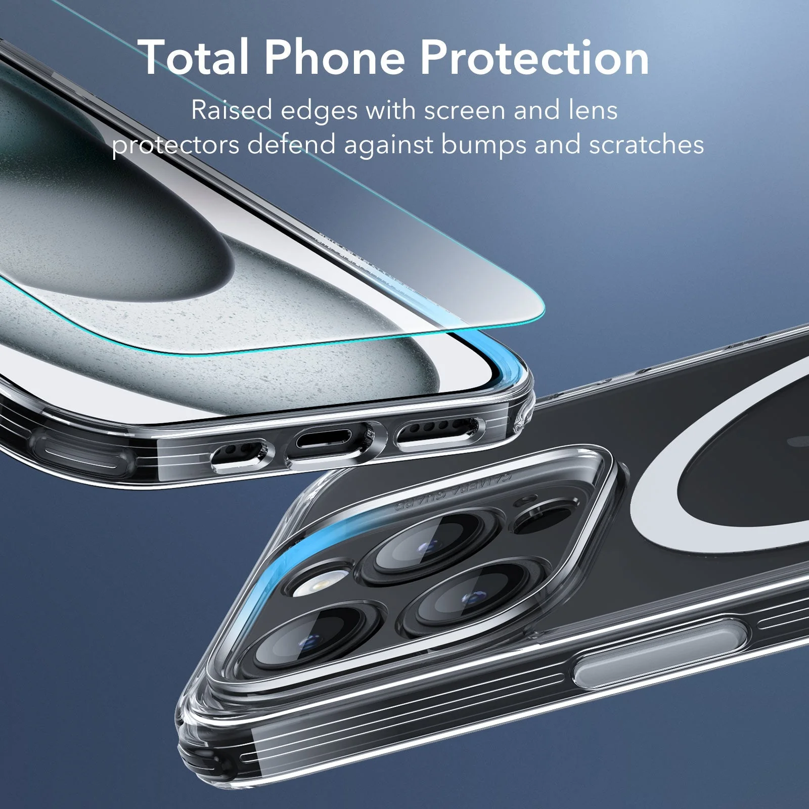 iPhone 15 Pro Max Classic Pro Case (HaloLock) Set - Clear - Image 4
