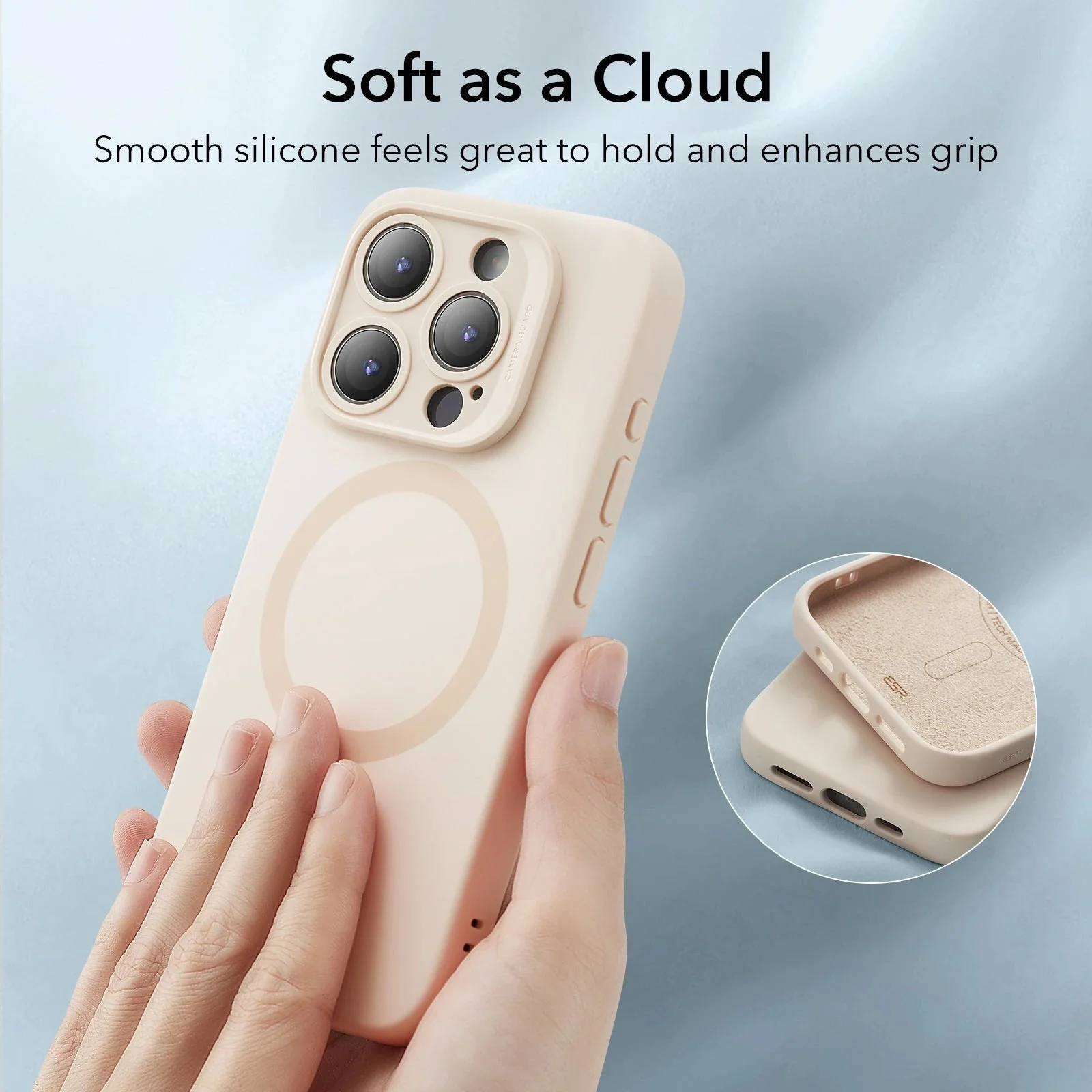 iPhone 15 Pro Max Cloud Soft Case (HaloLock) - Black - Image 7