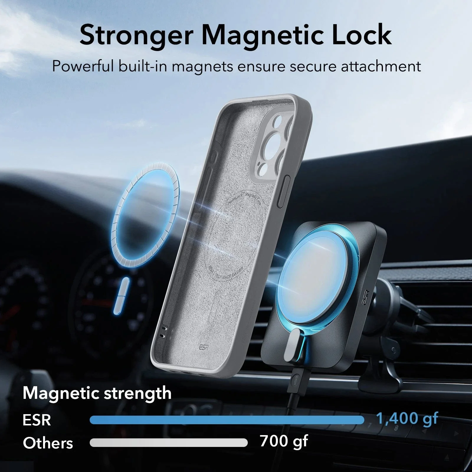 iPhone 15 Pro Max Cloud Soft Case (HaloLock) - Grey - Image 3