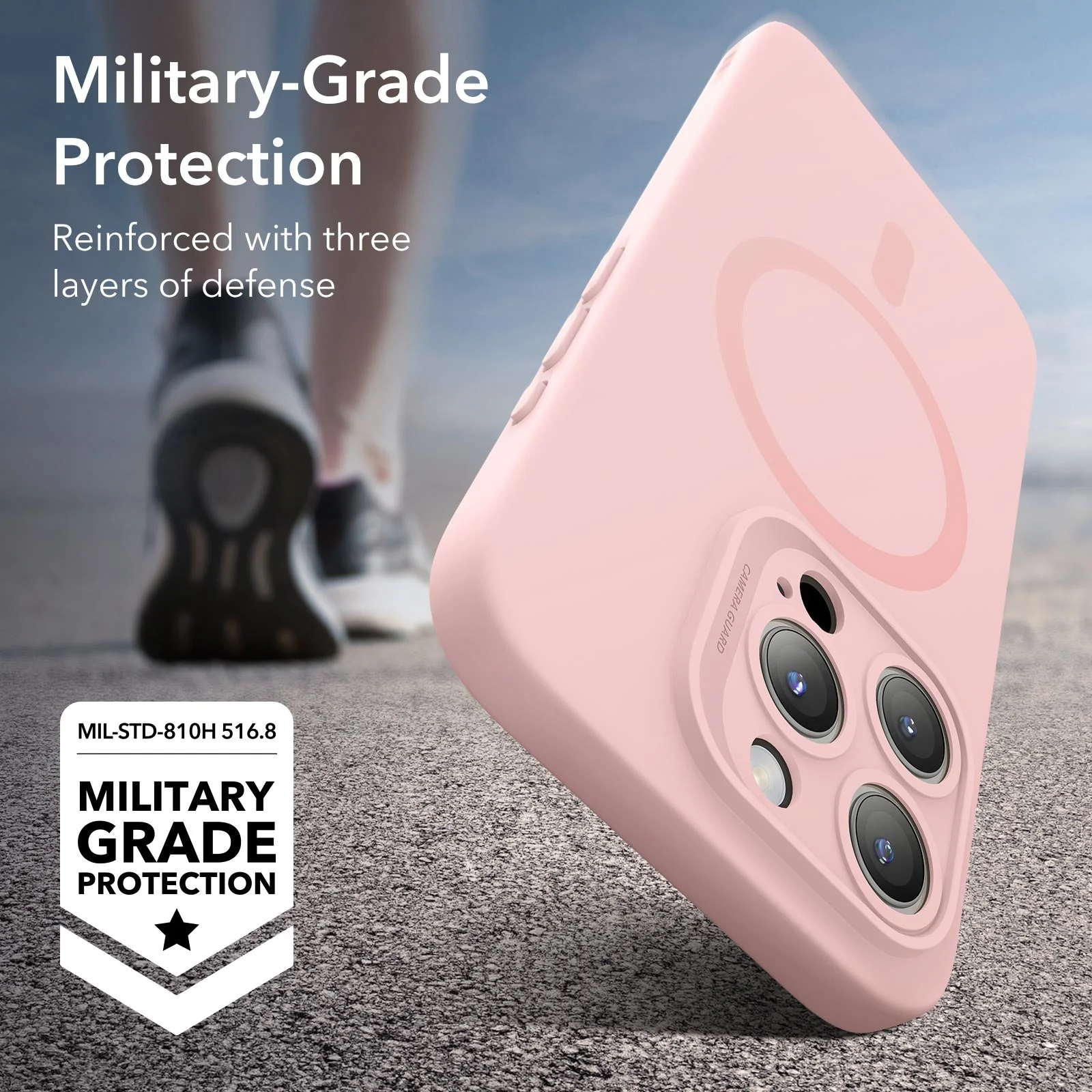 iPhone 15 Pro Max Cloud Soft Case (HaloLock) - Pink - Image 4