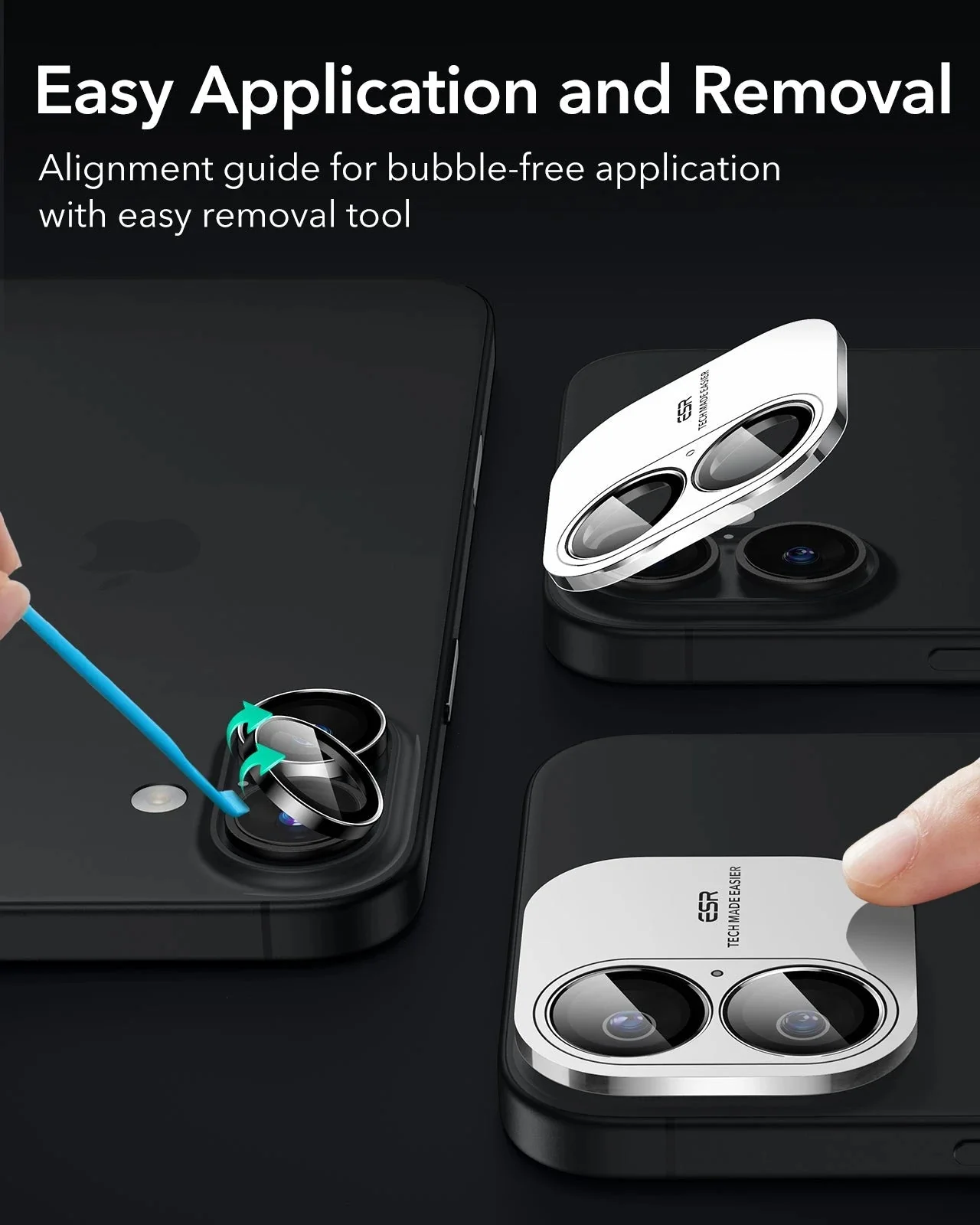 iPhone 16/16 Plus Armorite Camera Lens Protectors - Clear - Image 6