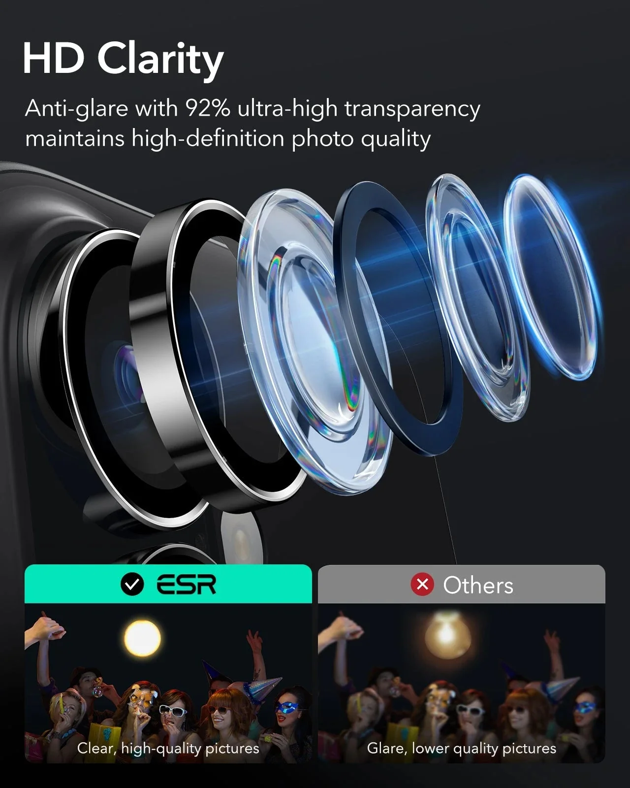 iPhone 16/16 Plus Armorite Camera Lens Protectors - Black - Image 5