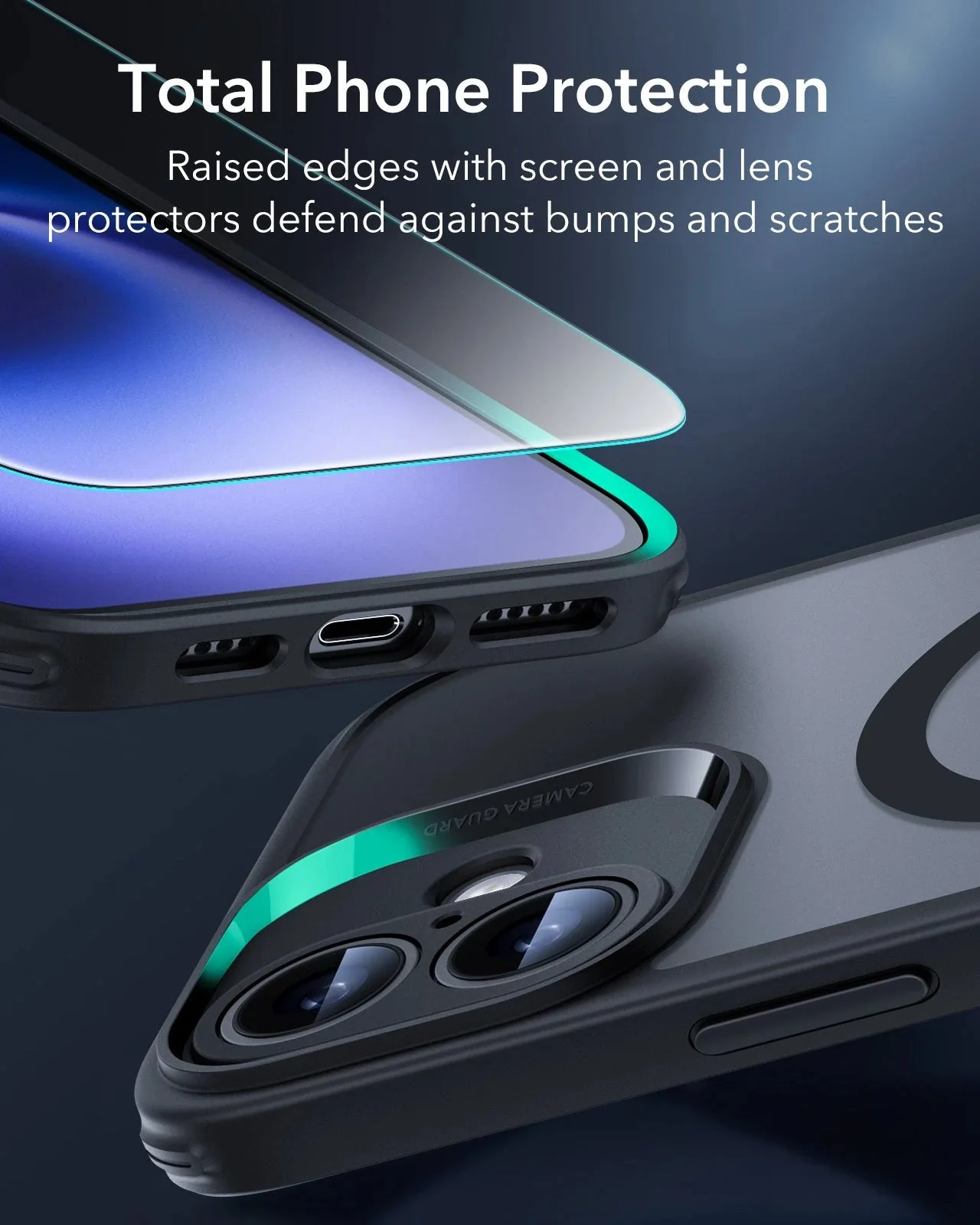 iPhone 16 Classic Pro Case (HaloLock) Set - Frosted Blue - Image 5