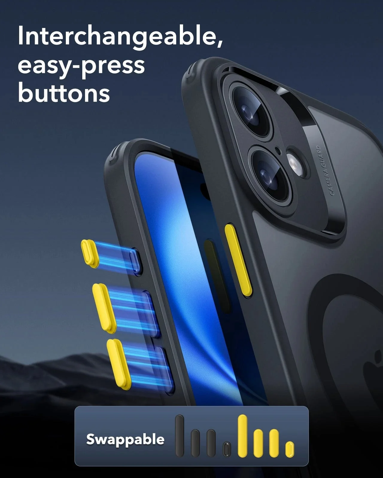 iPhone 16 Classic Pro Case (HaloLock) Set - Frosted Blue - Image 6