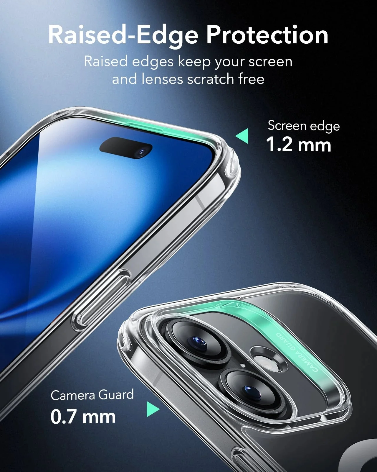 iPhone 16 HaloLock Classic Hybrid Case (Camera Control) - Clear Green - Image 8