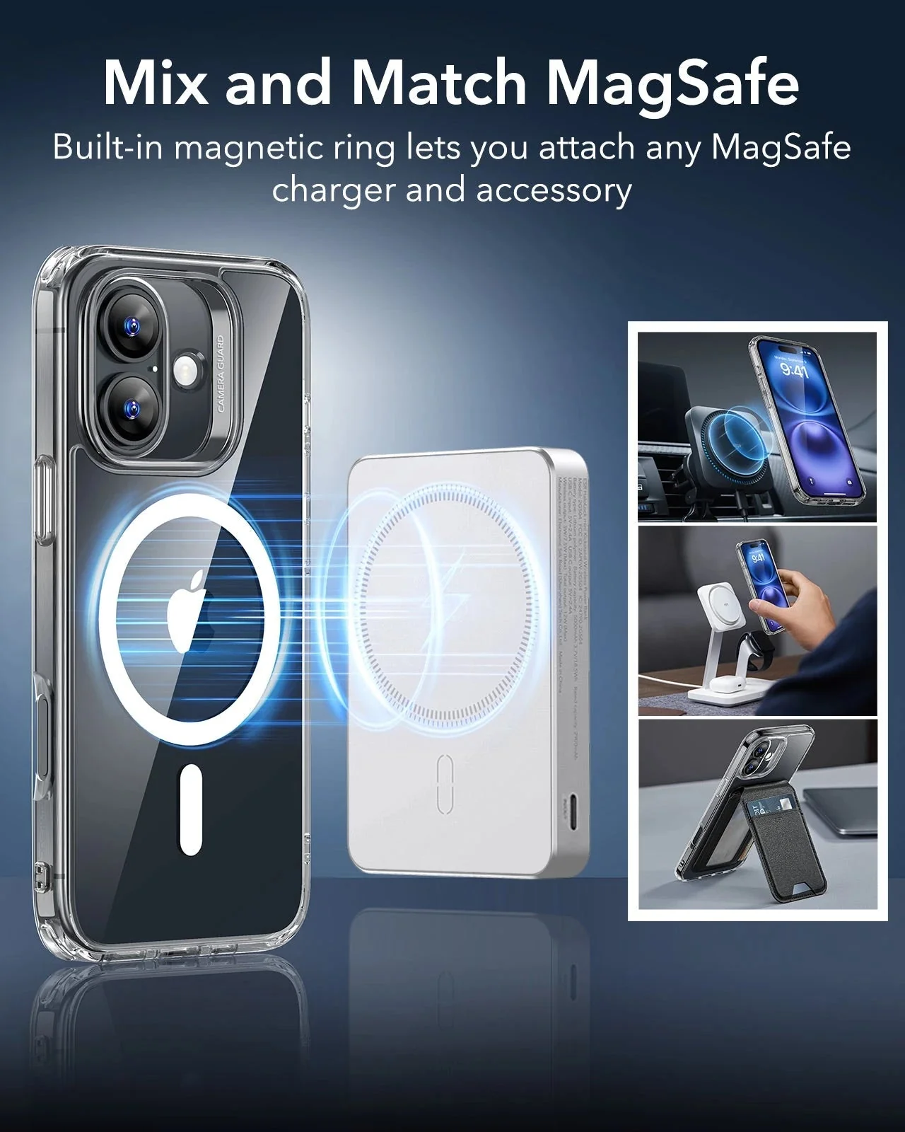 iPhone 16 Plus Classic Hybrid Case (HaloLock) - Clear - Image 5