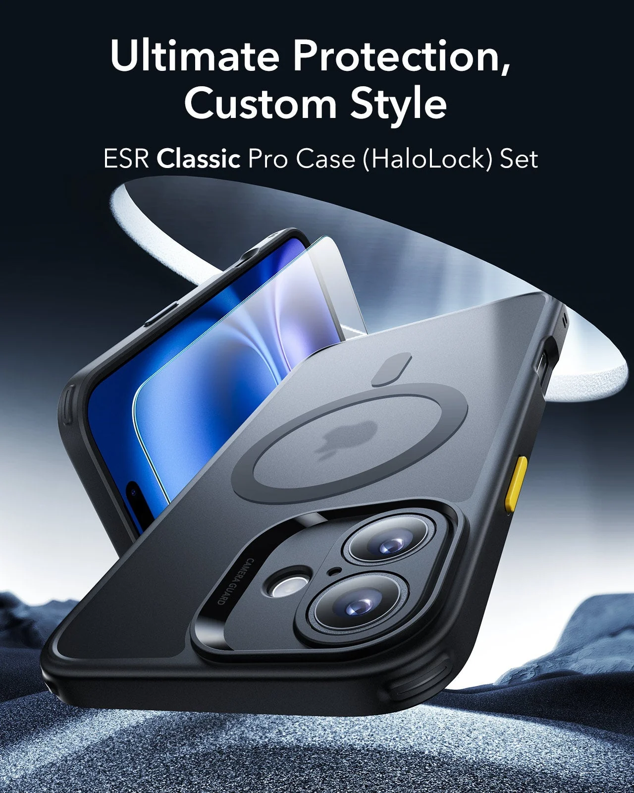 iPhone 16 Plus Classic Pro Case (HaloLock) Set - Frosted Blue - Image 2