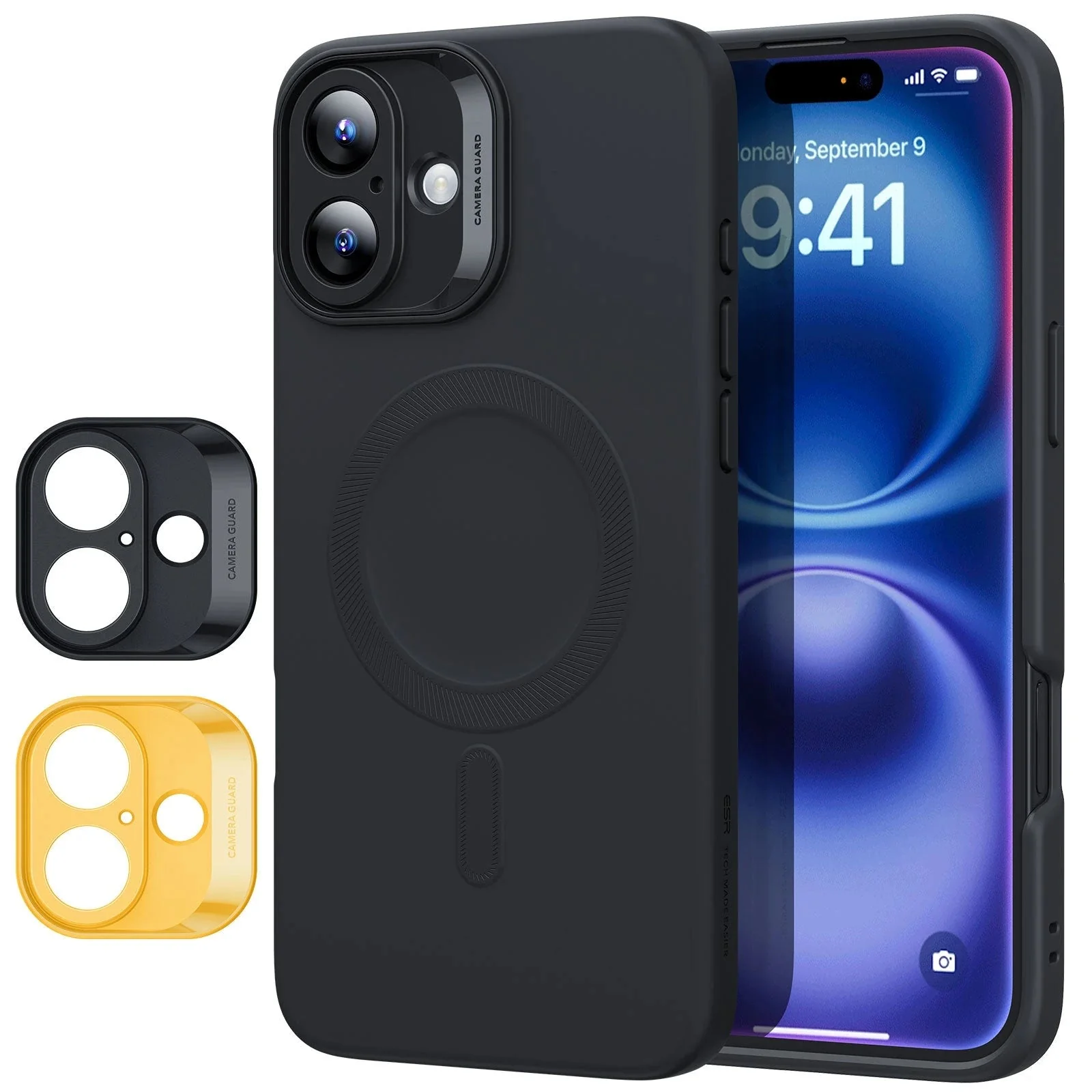 iPhone 16 Plus Cloud Soft Case (HaloLock) - Black