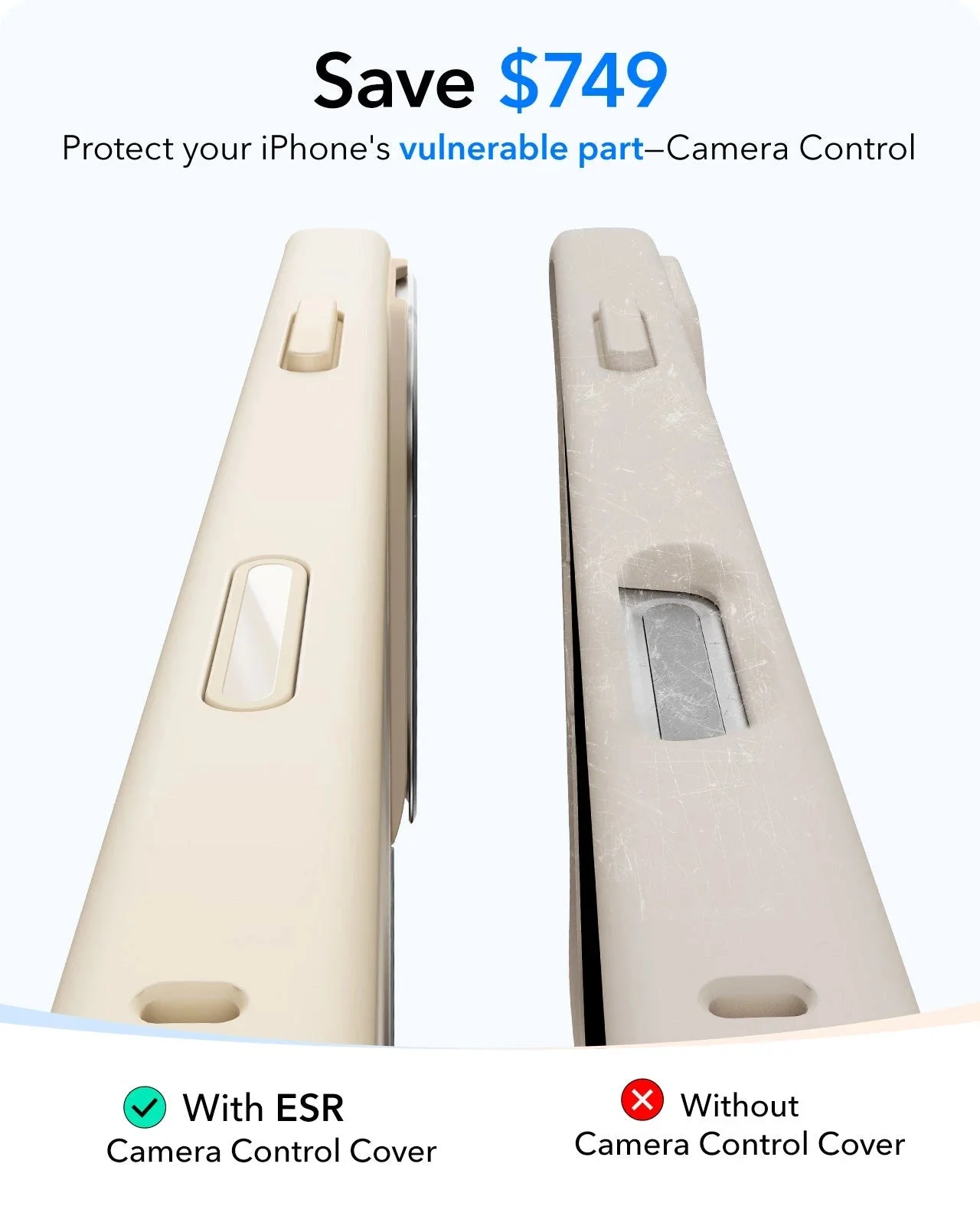 iPhone 16 Plus Cloud Soft Magnetic Case (Camera Control, Stash Stand) - Light Tan - Image 4