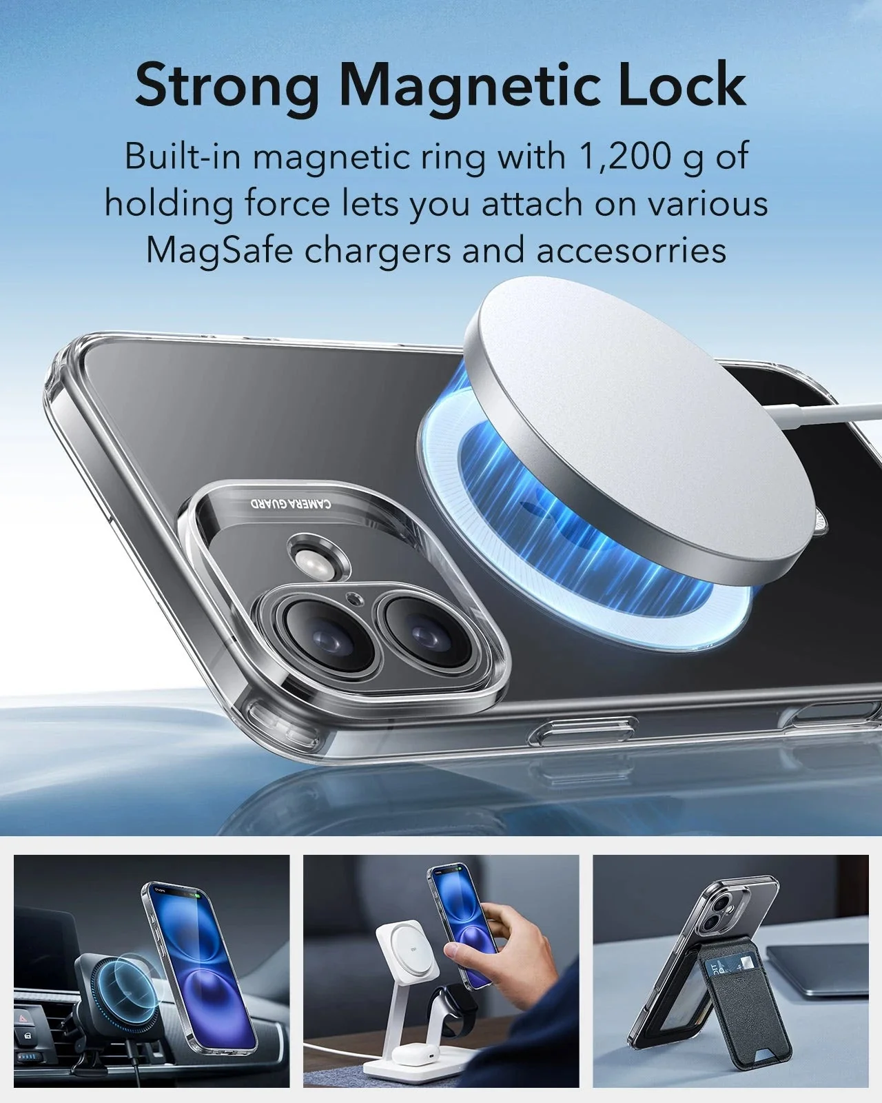 iPhone 16 Plus Zero Clear Case (HaloLock) - Clear - Image 5
