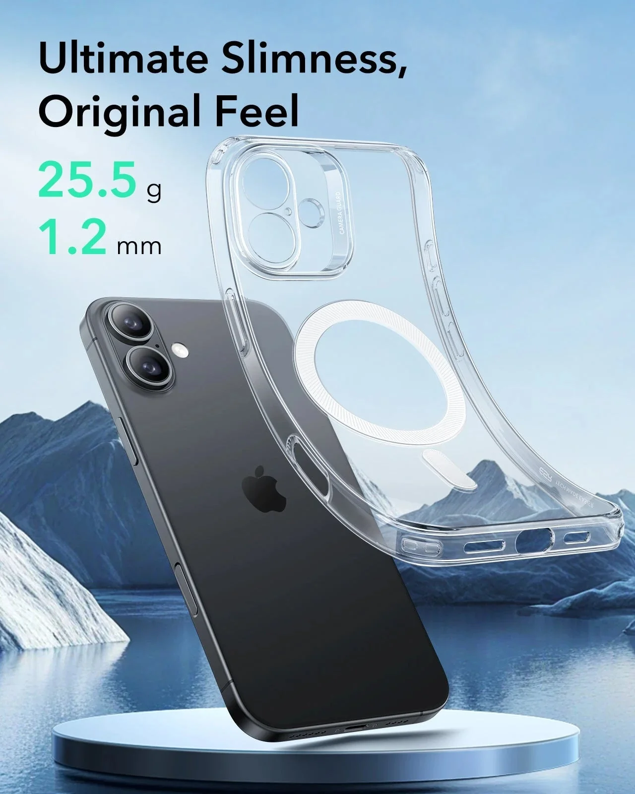 iPhone 16 Plus Zero Clear Case (HaloLock) - Frosted Pink - Image 3