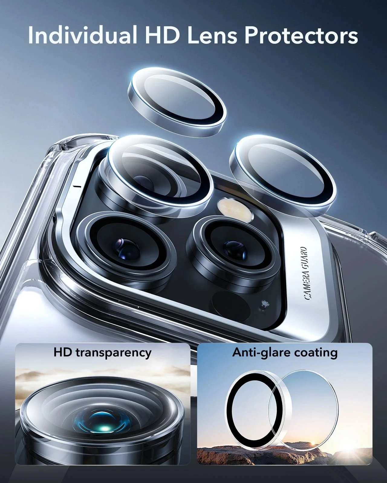 iPhone 16 Pro Armor Tough Magnetic Case (Camera Control, Stash Stand) - Clear - Image 8