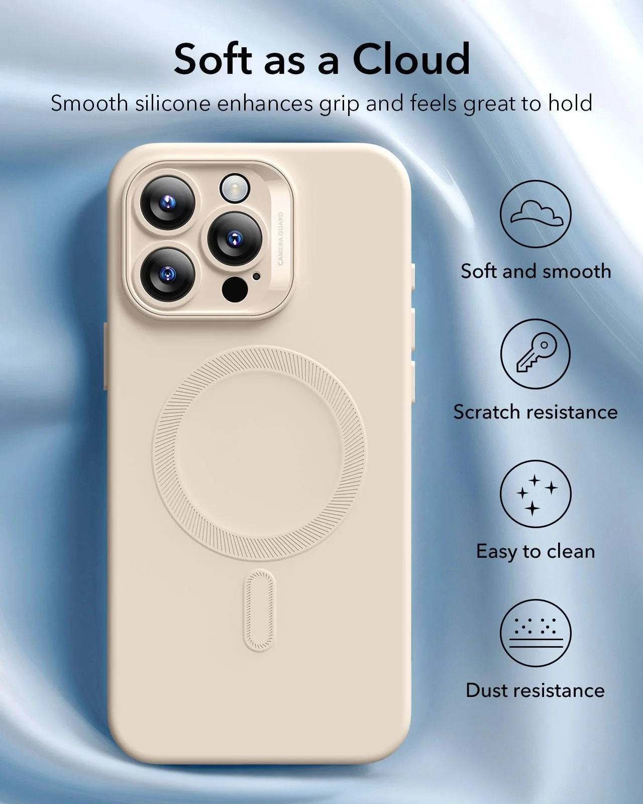 iPhone 16 Pro Cloud Soft Magnetic Case (Camera Control) - Light Tan - Image 6
