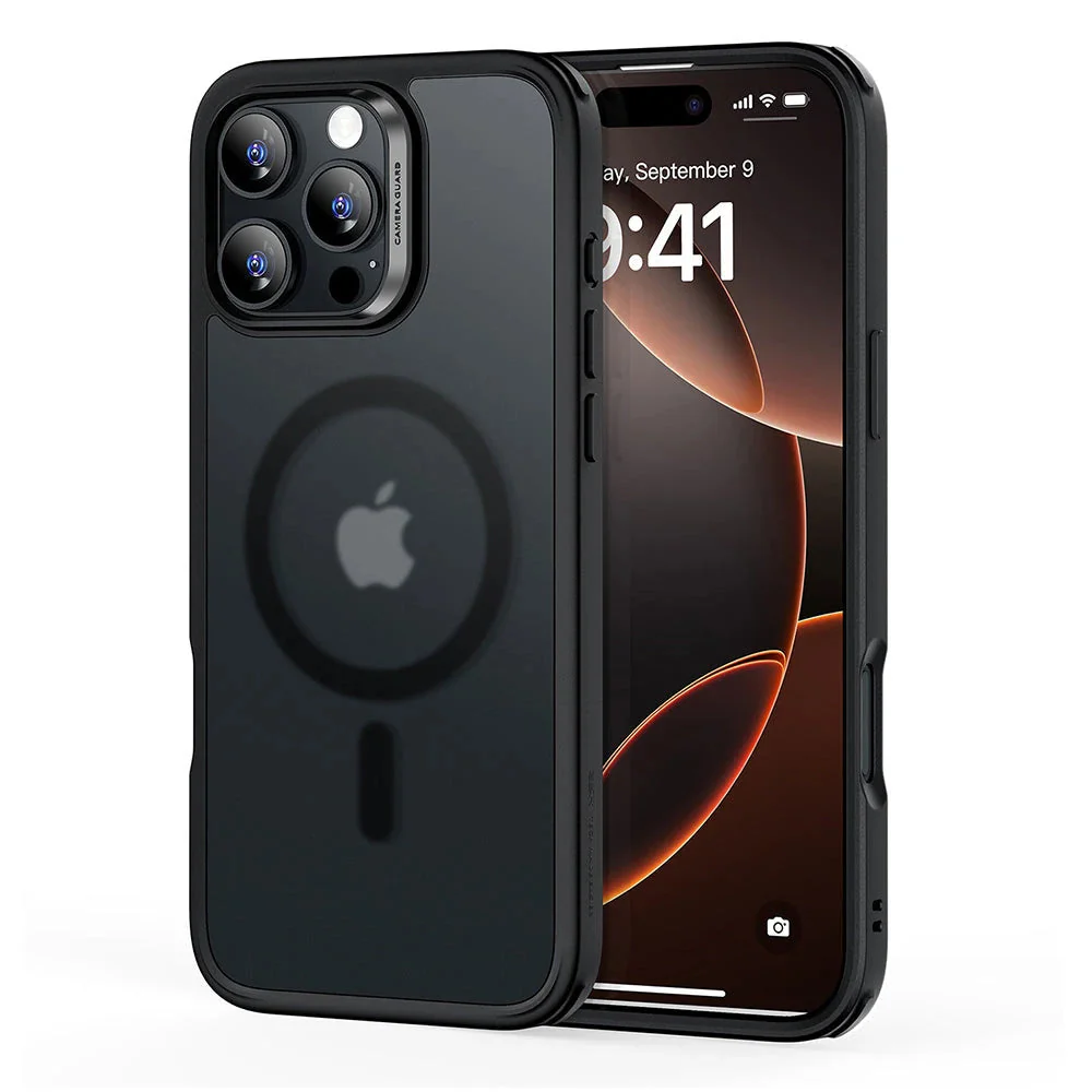 iPhone 16 Pro Max Classic Hybrid Case (HaloLock) - Frosted Black