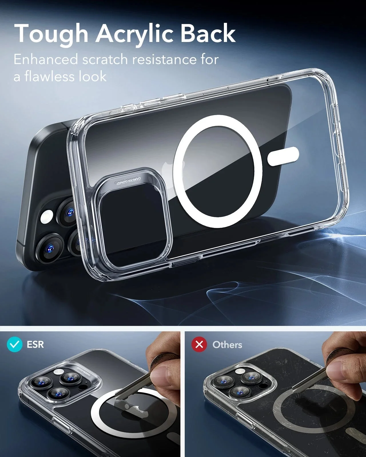 iPhone 16 Pro Max Classic Hybrid Case (HaloLock) - Frosted Clear - Image 7