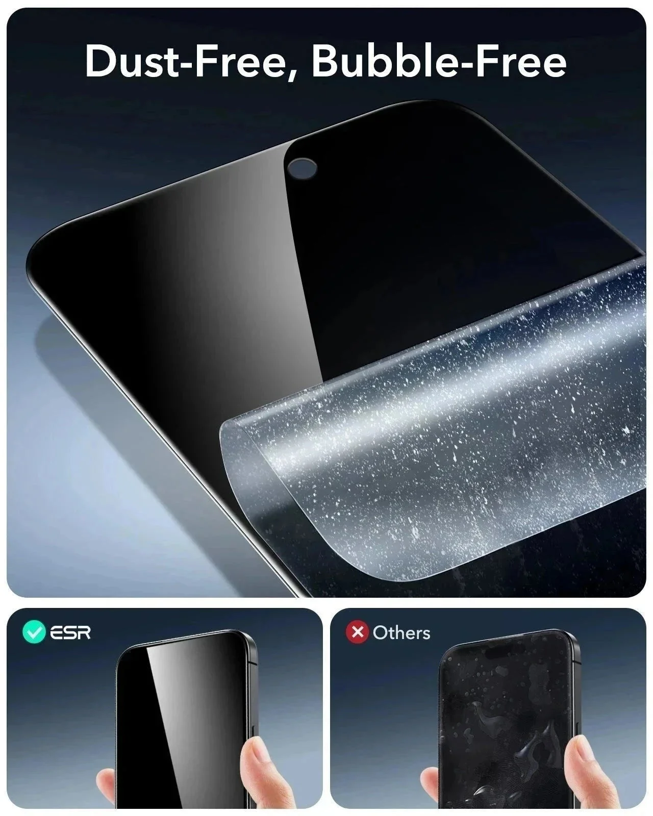 iPhone 16 Pro Max Classic Hybrid Magnetic Case (Camera Control) & Privacy Screen Protector Bundle - Clear - Image 13