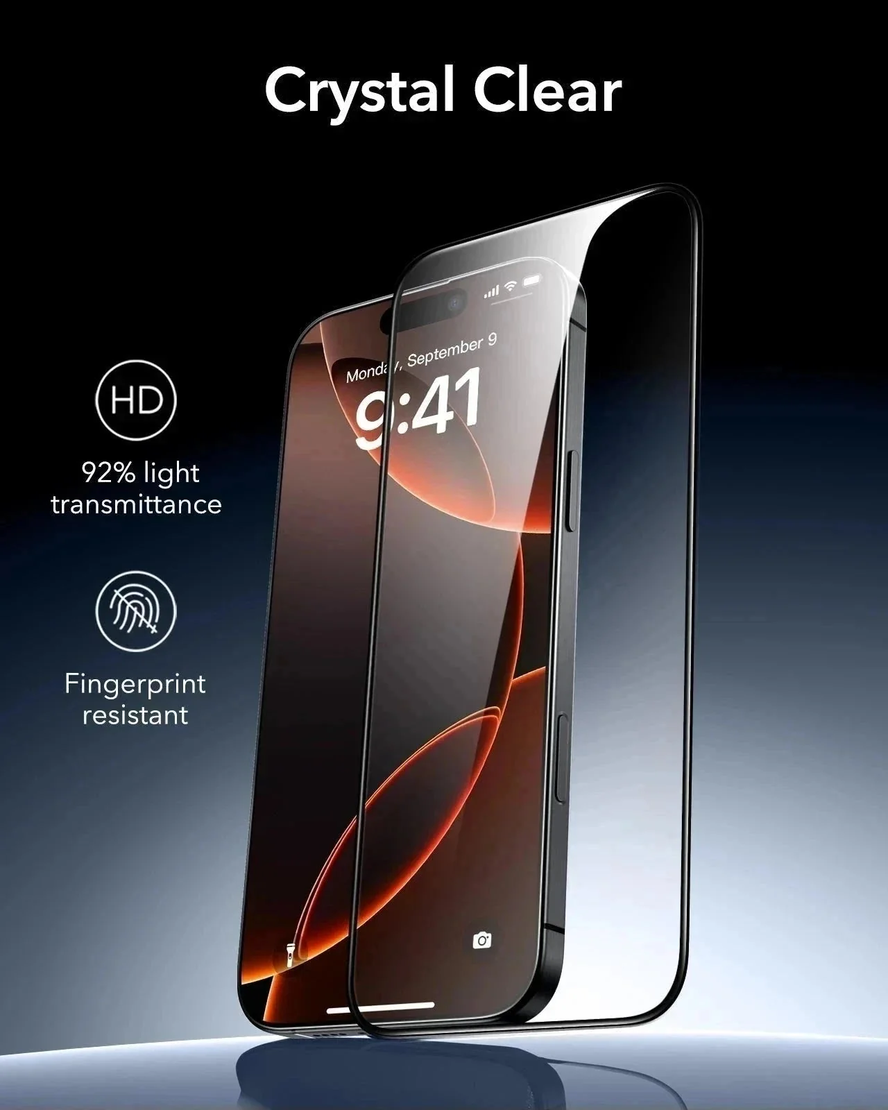 iPhone 16 Pro Max Classic Hybrid Magnetic Case (Camera Control) & Screen Protection Bundle - Clear Shimmer - Image 15