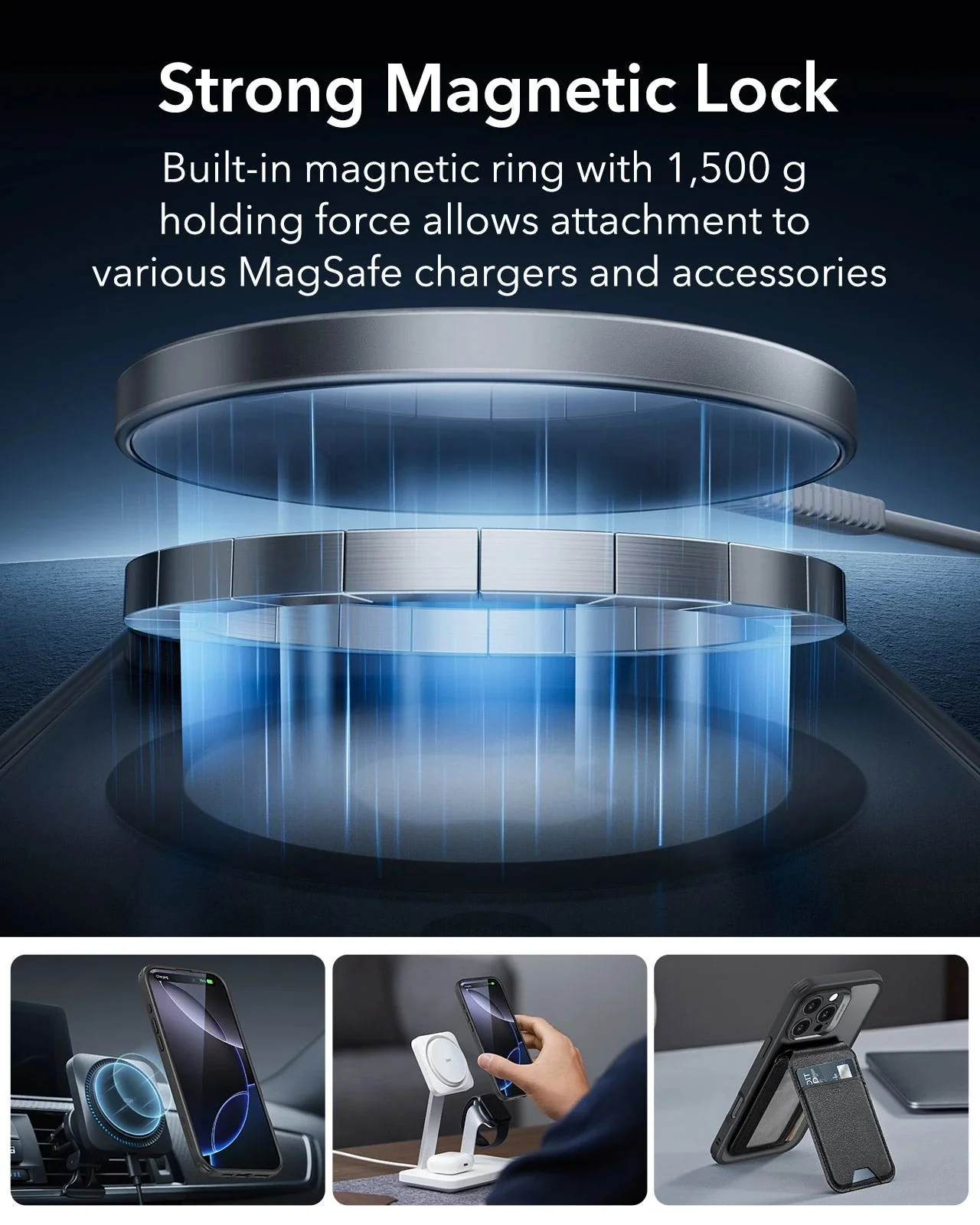 iPhone 16 Pro Max Classic Pro Case (HaloLock) Set - Frosted Black - Image 3