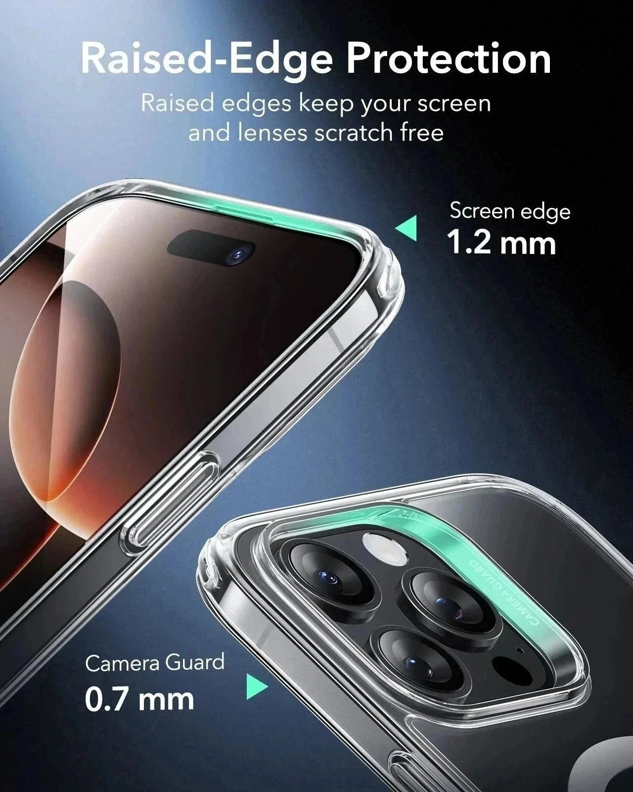 iPhone 16 Pro Max HaloLock Classic Hybrid Case (Camera Control) - Clear Black - Image 8