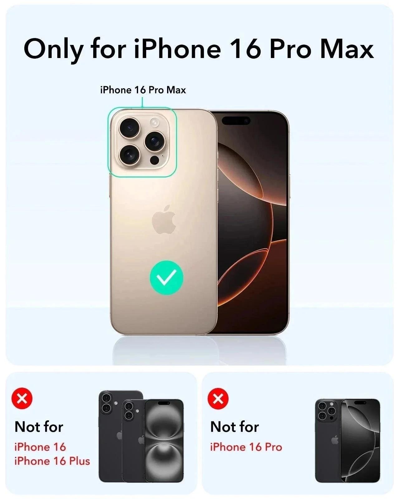 iPhone 16 Pro Max Classic Hybrid Magnetic Case (Camera Control, Stash Stand) - Clear Black - Image 9