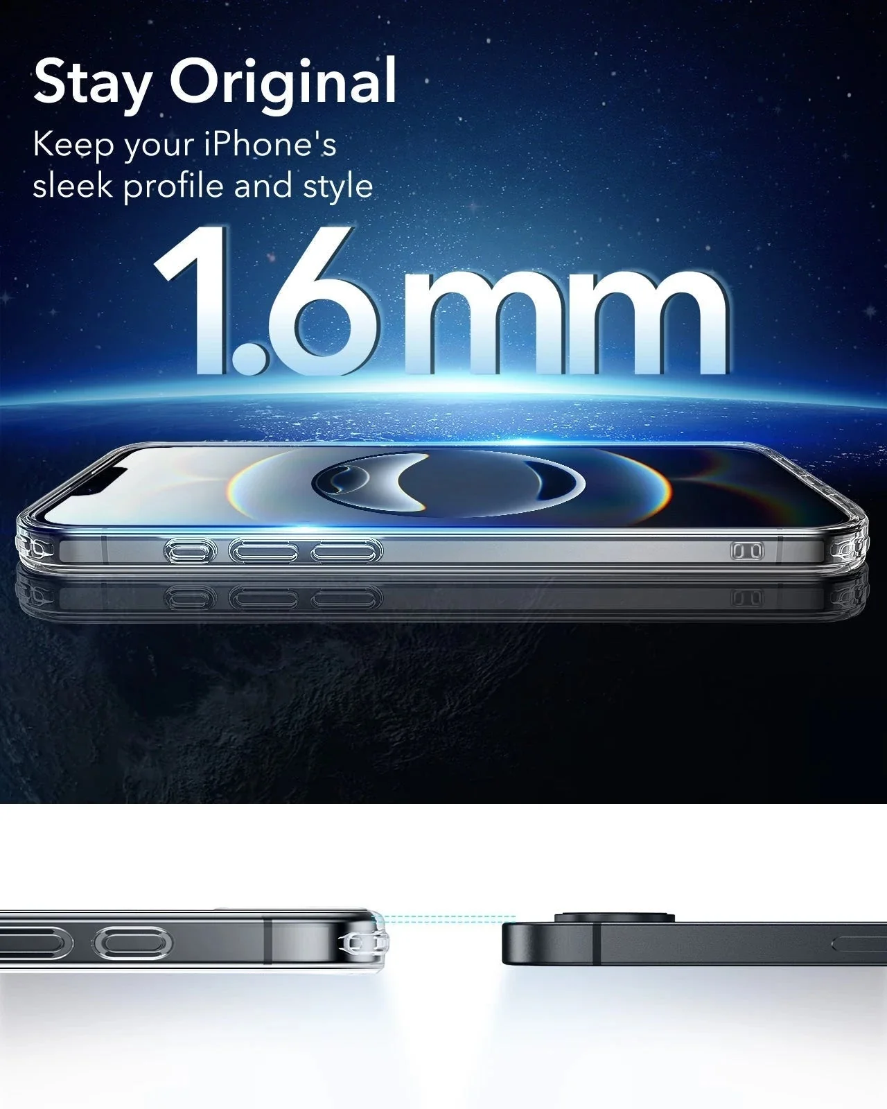 iPhone 16e HaloLock Classic Hybrid Case Protection Bundle - Clear - Image 9