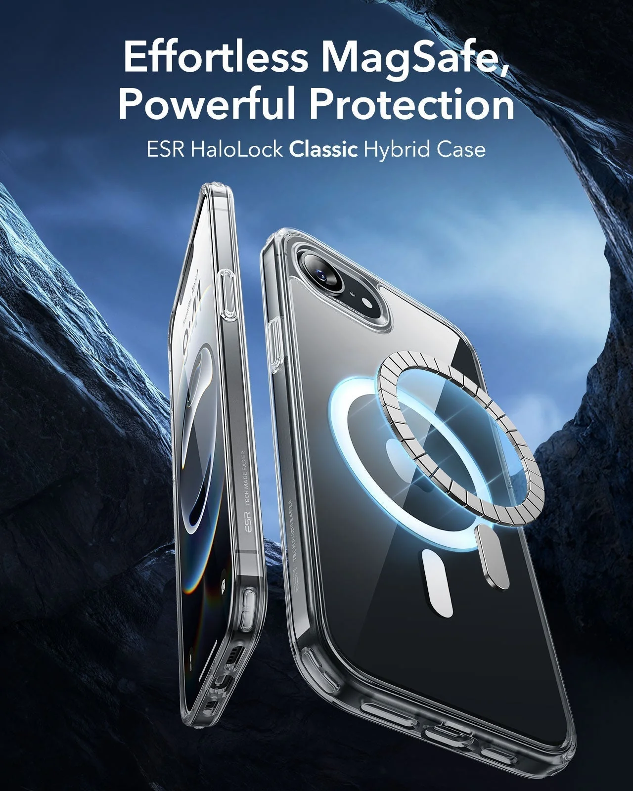 iPhone 16e HaloLock Classic Hybrid Case Protection Bundle - Clear Black - Image 3