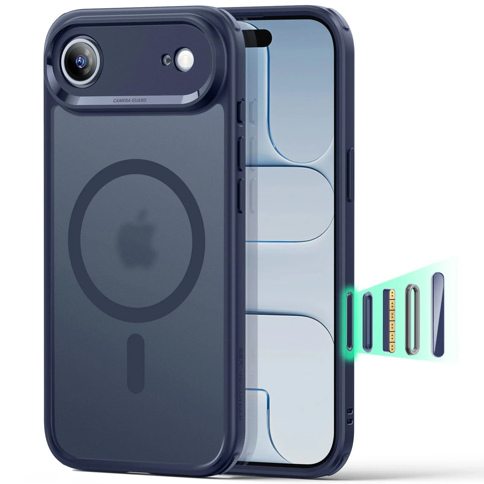 iPhone Air Classic Hybrid Magnetic Case (Camera Control) - Frosted Blue