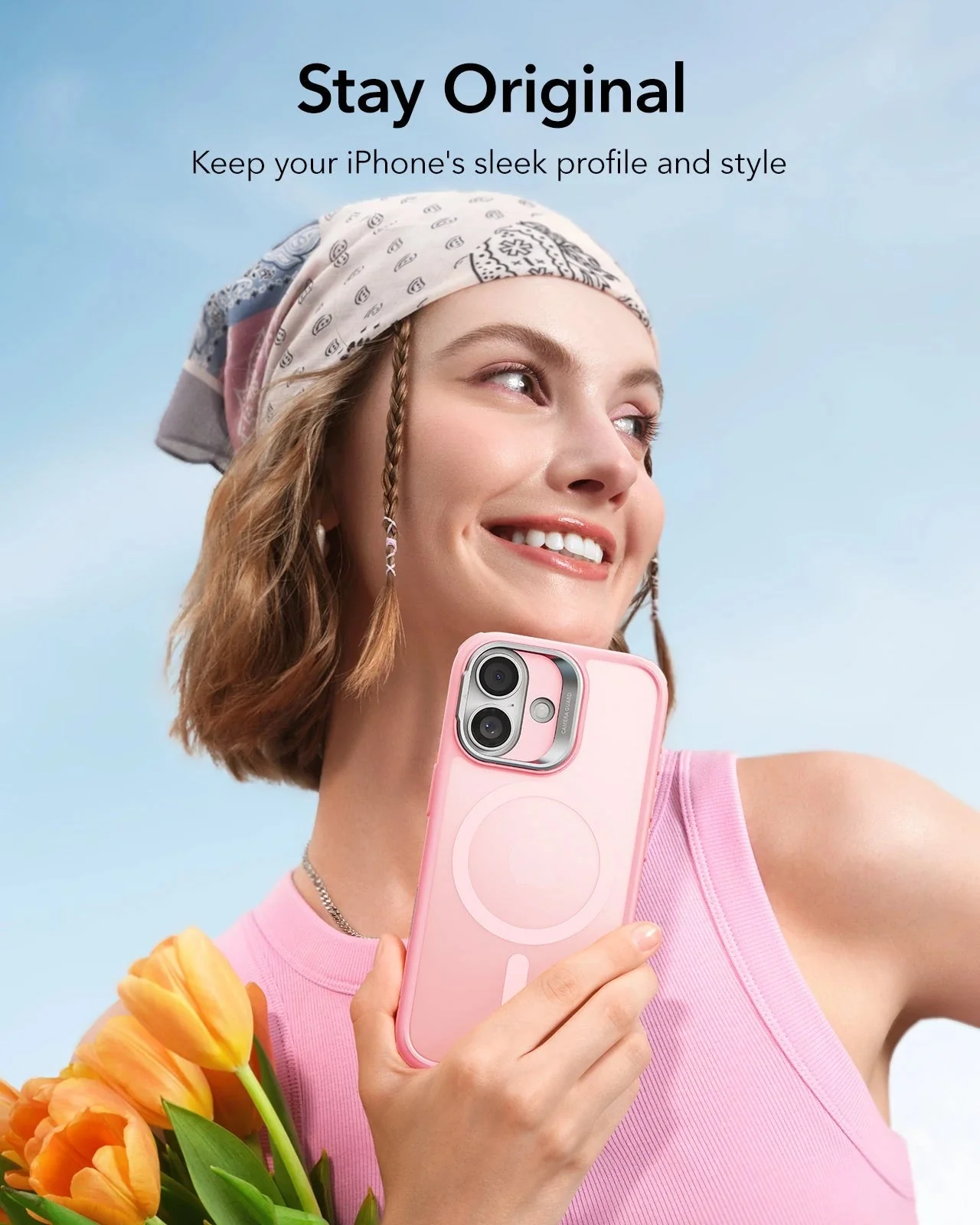iPhone 17 Classic Hybrid Magnetic Case (Camera Control, Stash Stand) - Frosted Bubblegum Pink - Image 8