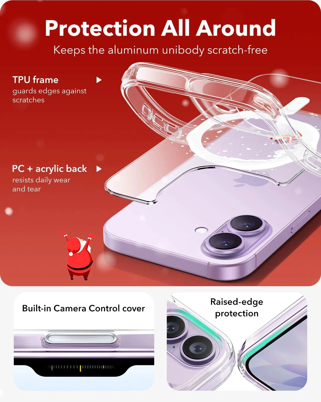 iPhone 17 Classic Hybrid Magnetic Case (Camera Control) - Santa Skater - Image 3